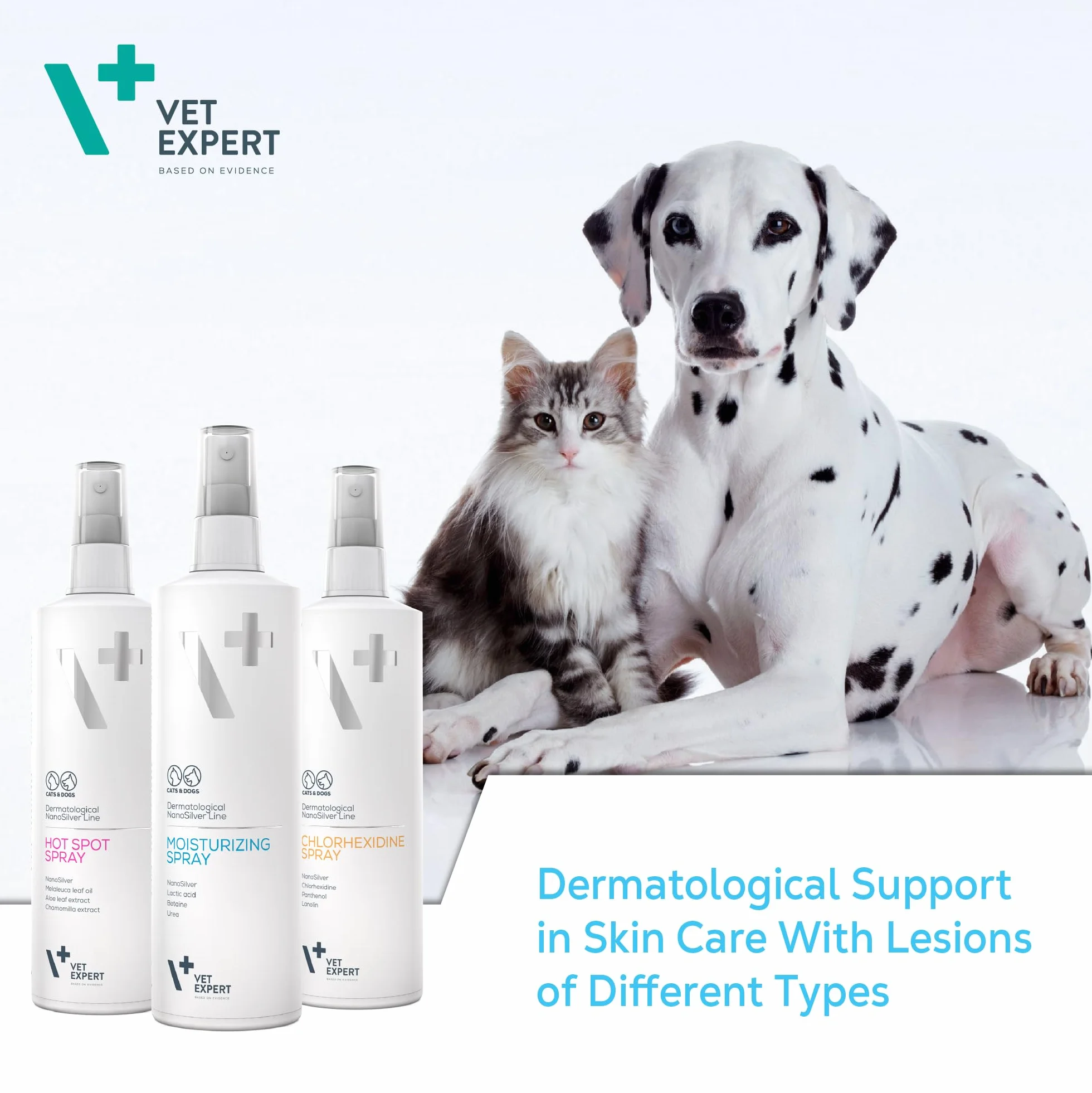 VET EXPERT MOISTURIZING SPRAY - spray nawilżający dla psów i kotów 100 ml