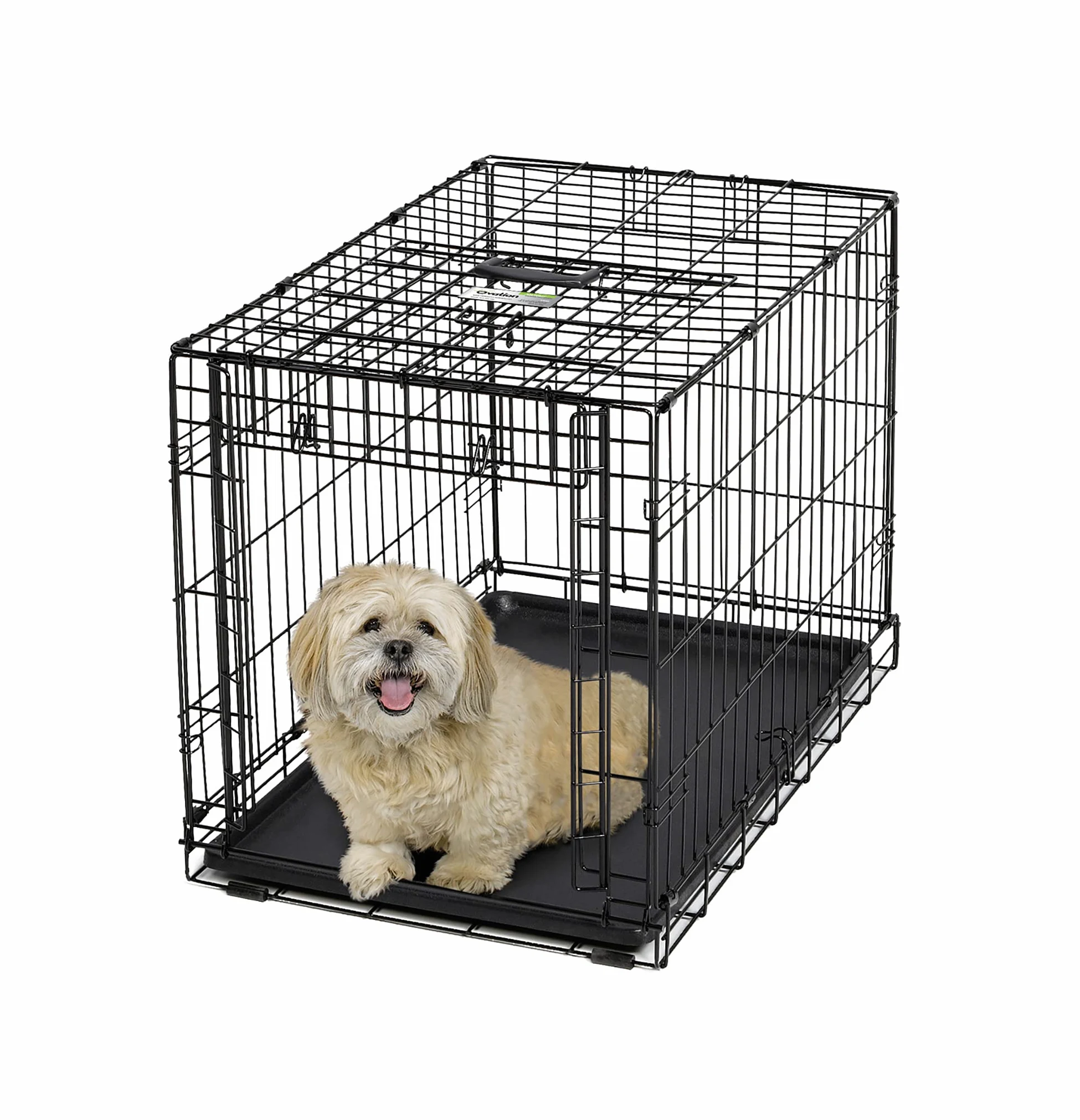 MidWest Homes for Pets Ovation Pojedyncze drzwi składana metalowa skrzynia dla psa 76,2 cm czarna