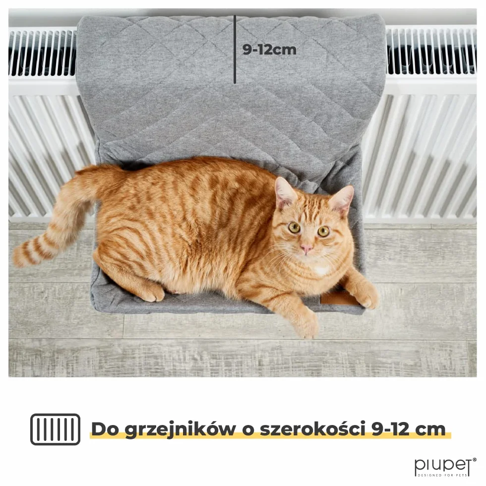 PiuPet Hamak dla kota do 7 kg na grzejnik kompatybilny z łóżkiem 9-12 cm
