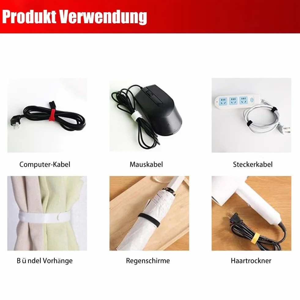 60 sztuk opasek kablowych na rzep, Klett, rzepy z nylonu na plecach, opaski kablowe z samoprzylepnym mocowaniem plecy do pleców, rzepy w kształcie litery T, wielokrotnego użytku, rzepy Klett do domu