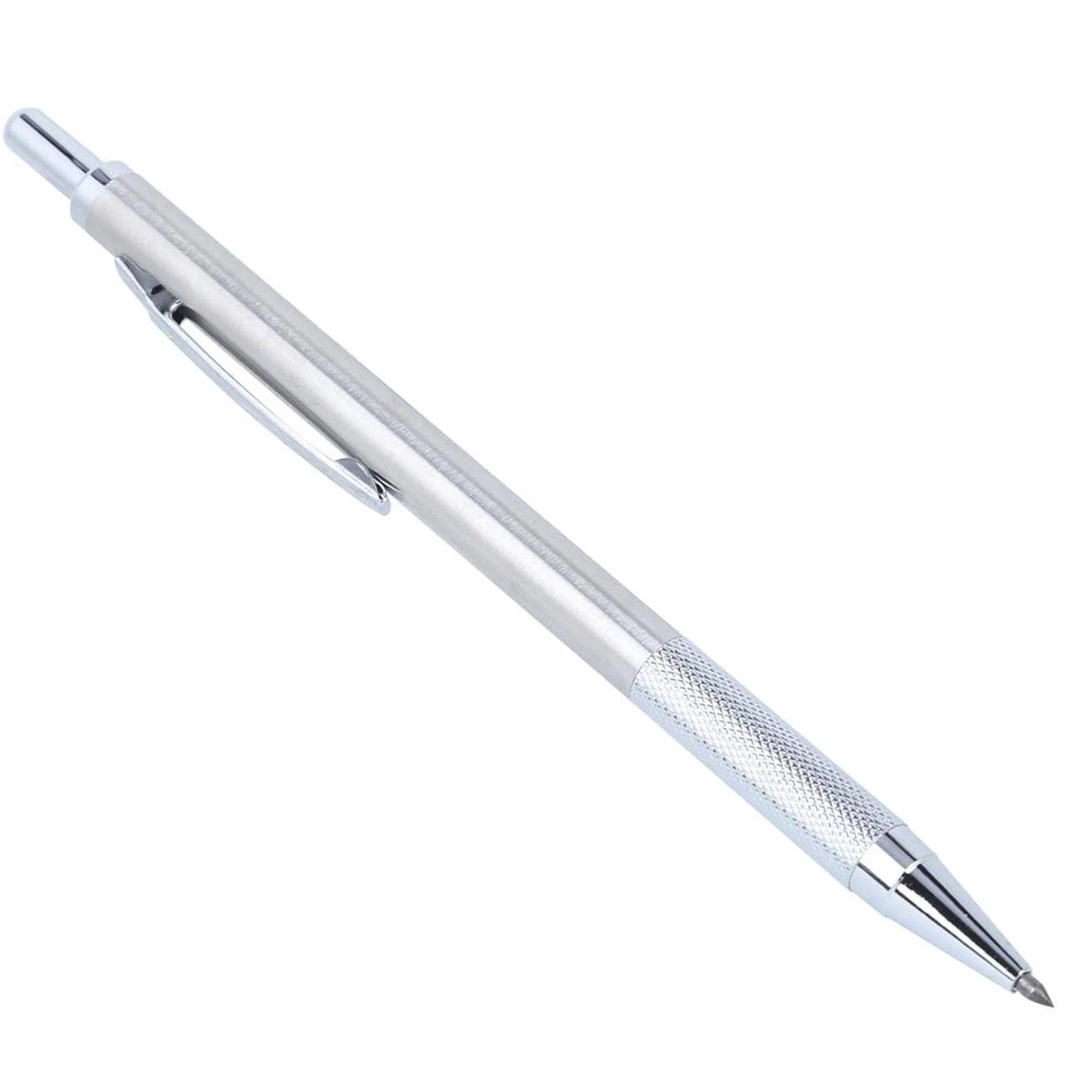 Pióro do grawerowania, końcówka ze stali wolframowej i długopis z twardego metalu, narzędzie do grawerowania metalu/szkła/plastiku/ceramiki itp. (Srebro)