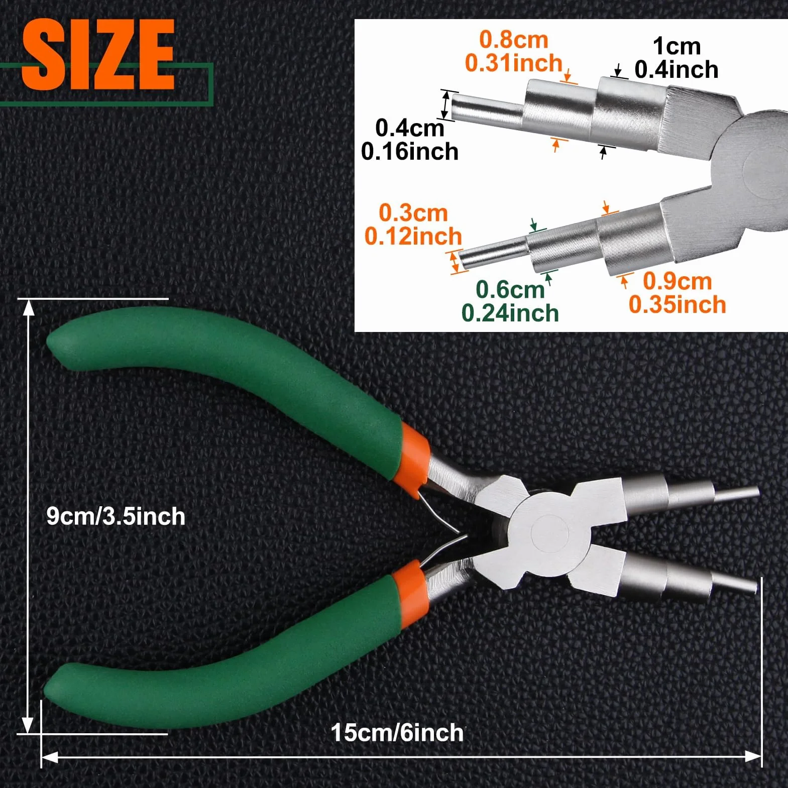 LEONTOOL Szczypce do gięcia drutu 6 w 1, od 3 mm do 10 mm, szczypce do tworzenia biżuterii