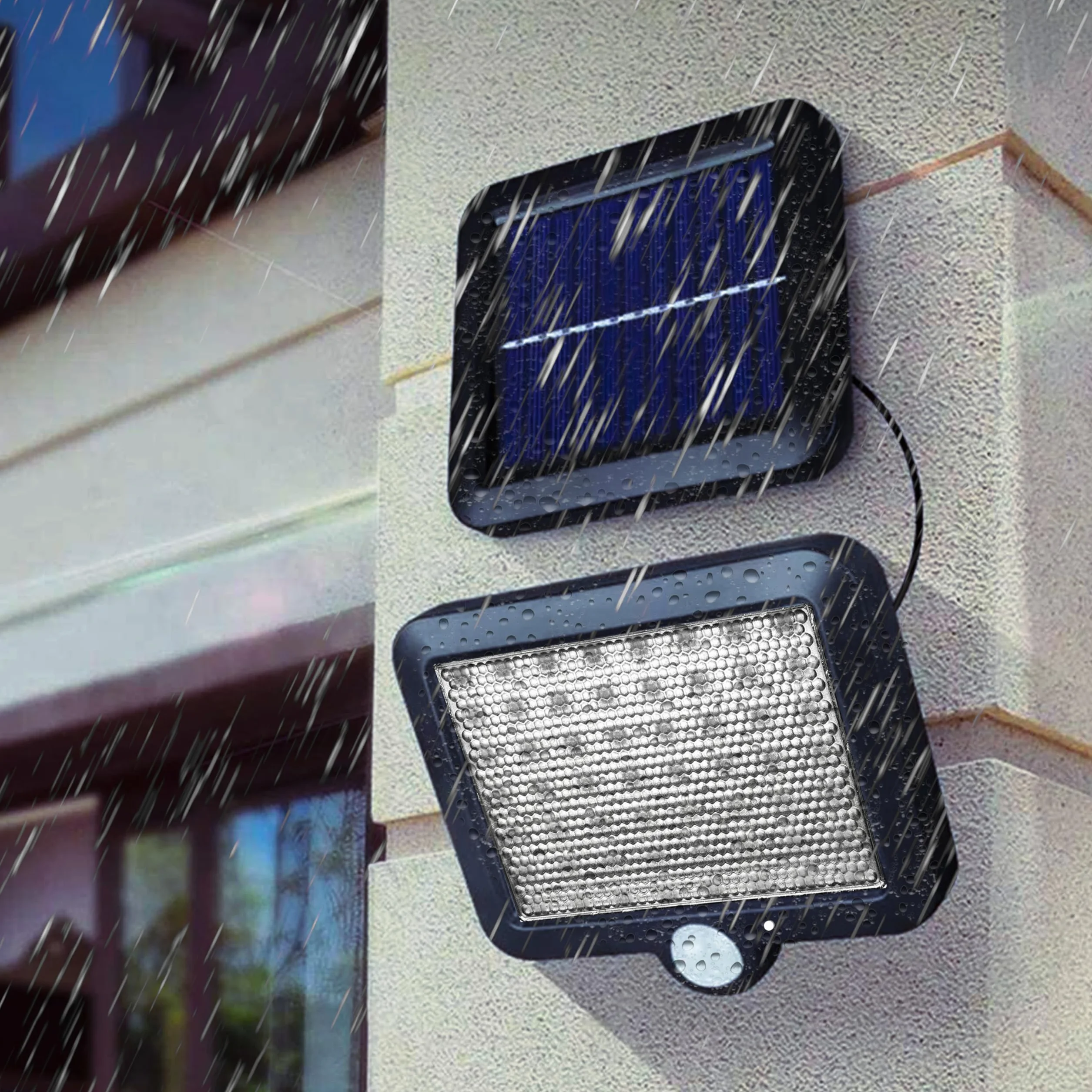 Retoo Lampa solarna do użytku na zewnątrz z czujnikiem ruchu 108 diod LED nowy model lampy do ogrodu lampa solarna do użytku na zewnątrz idealne na patio werandę garaż drzwi wejściowe