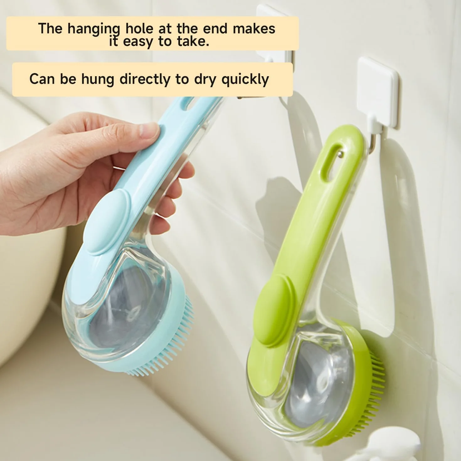 Bubble Brush for Dogs & Cats with Shampoo Dispenser | Soft Silicone Pet Shampoo Scrubber | Pet Bath Brush, Dog Paw Washer, Grooming Massage for Short & Long Hair (2 Pcs)