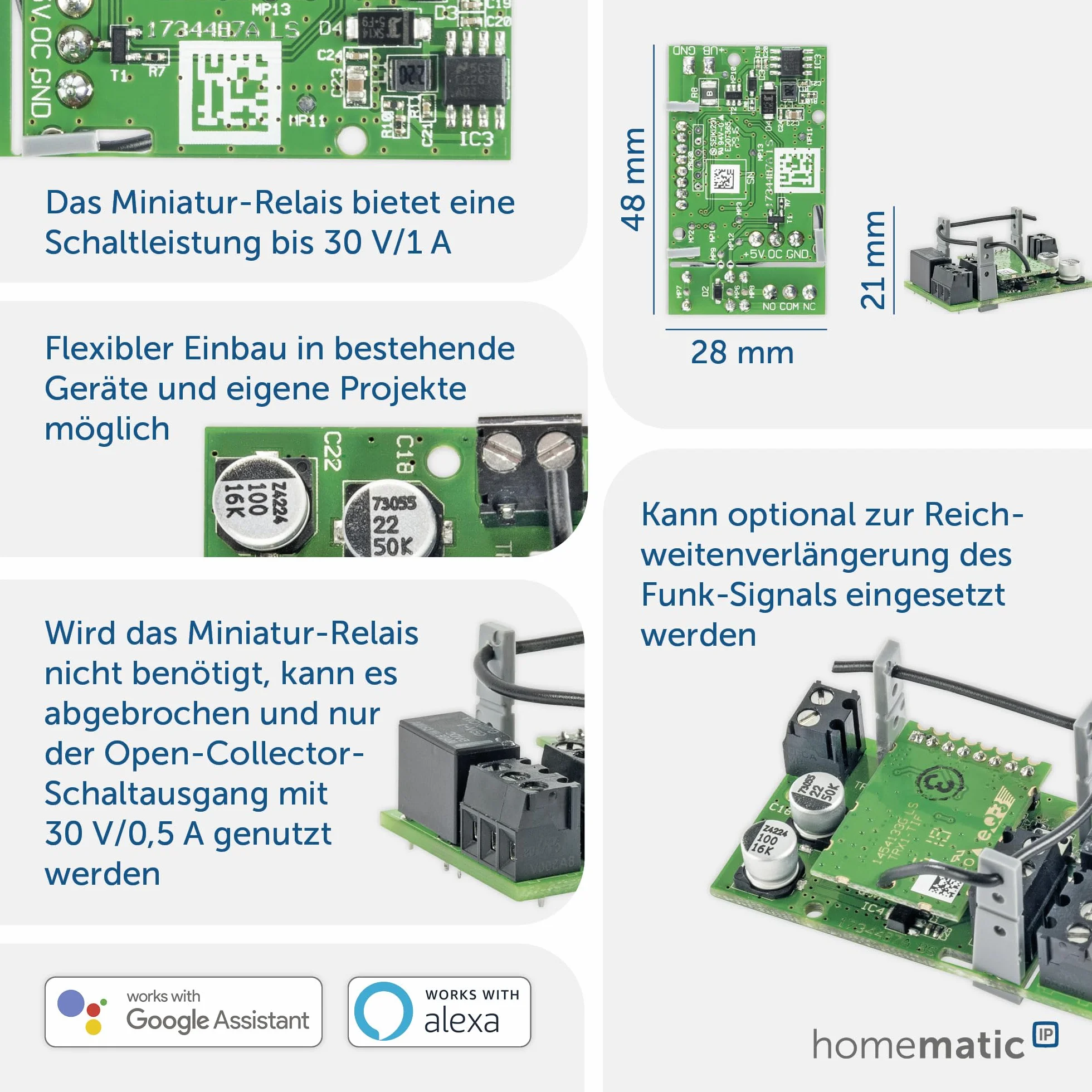 Homematic IP Inteligentna płytka drukowana do domu, steruje urządzeniami i światłami za pośrednictwem aplikacji, elastyczne zastosowanie, 150776A0