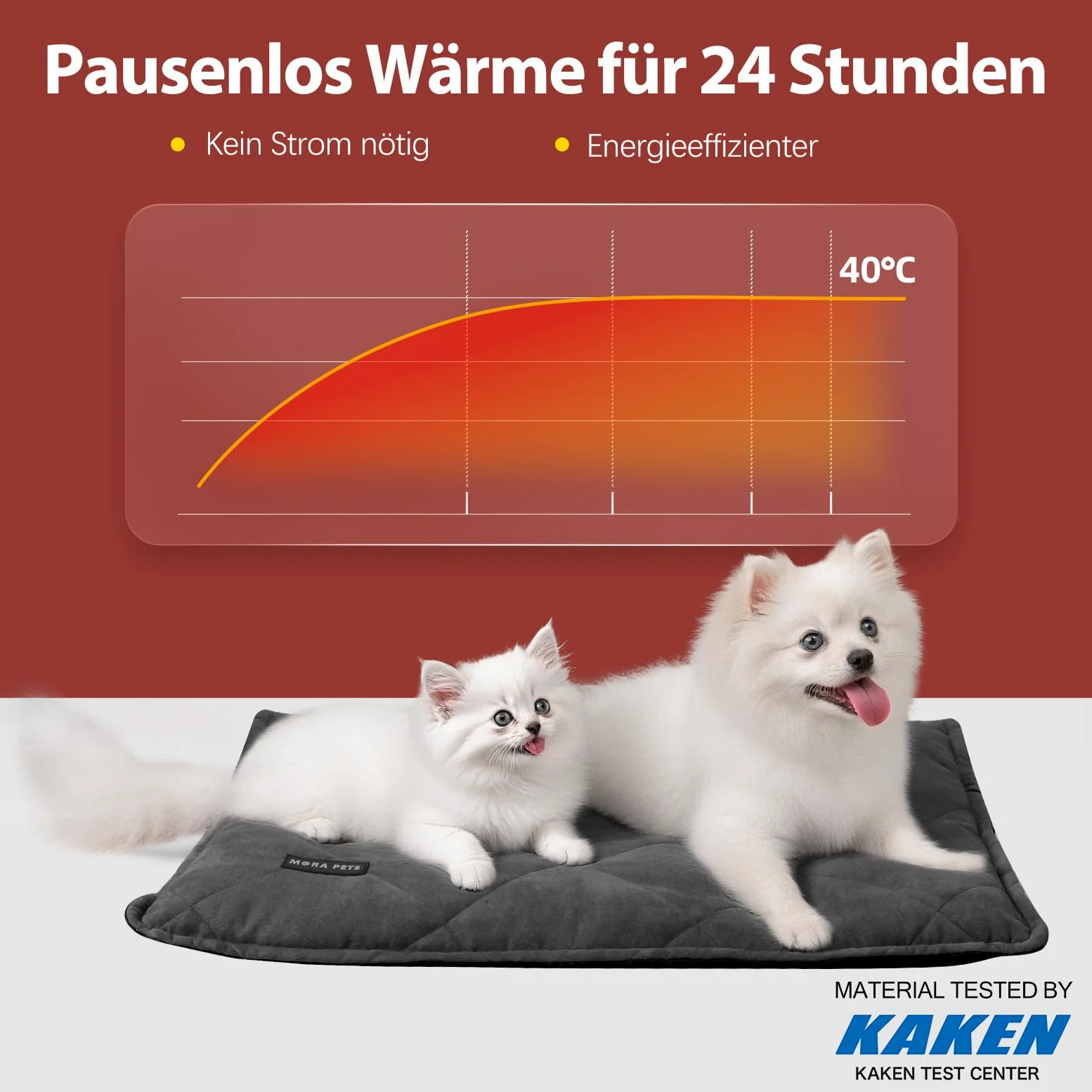 Mora Pets Samogrzewający Koc Dla Kota i Psa Ultraciepły Mata 89x58 cm