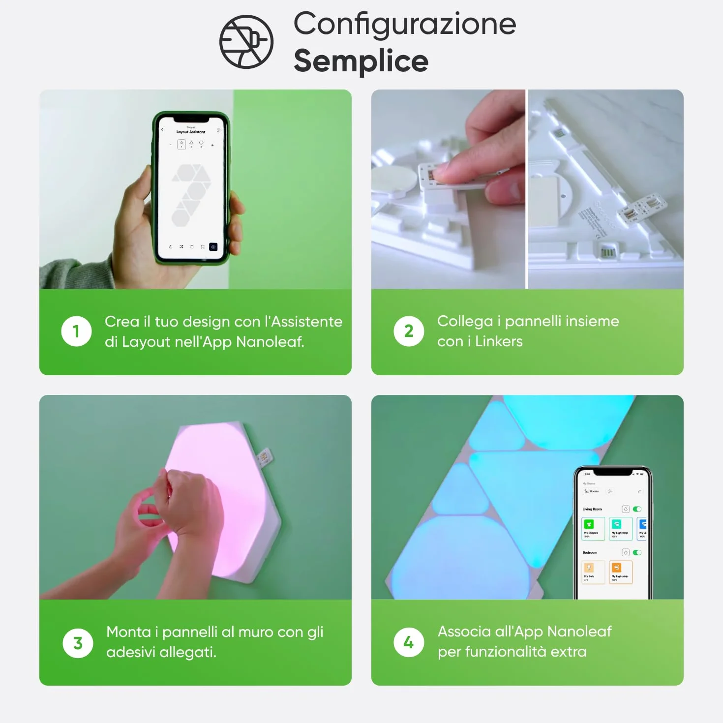Nanoleaf Shapes Zestaw Oświetleniowy, Wielokolorowy, 9 sztuk