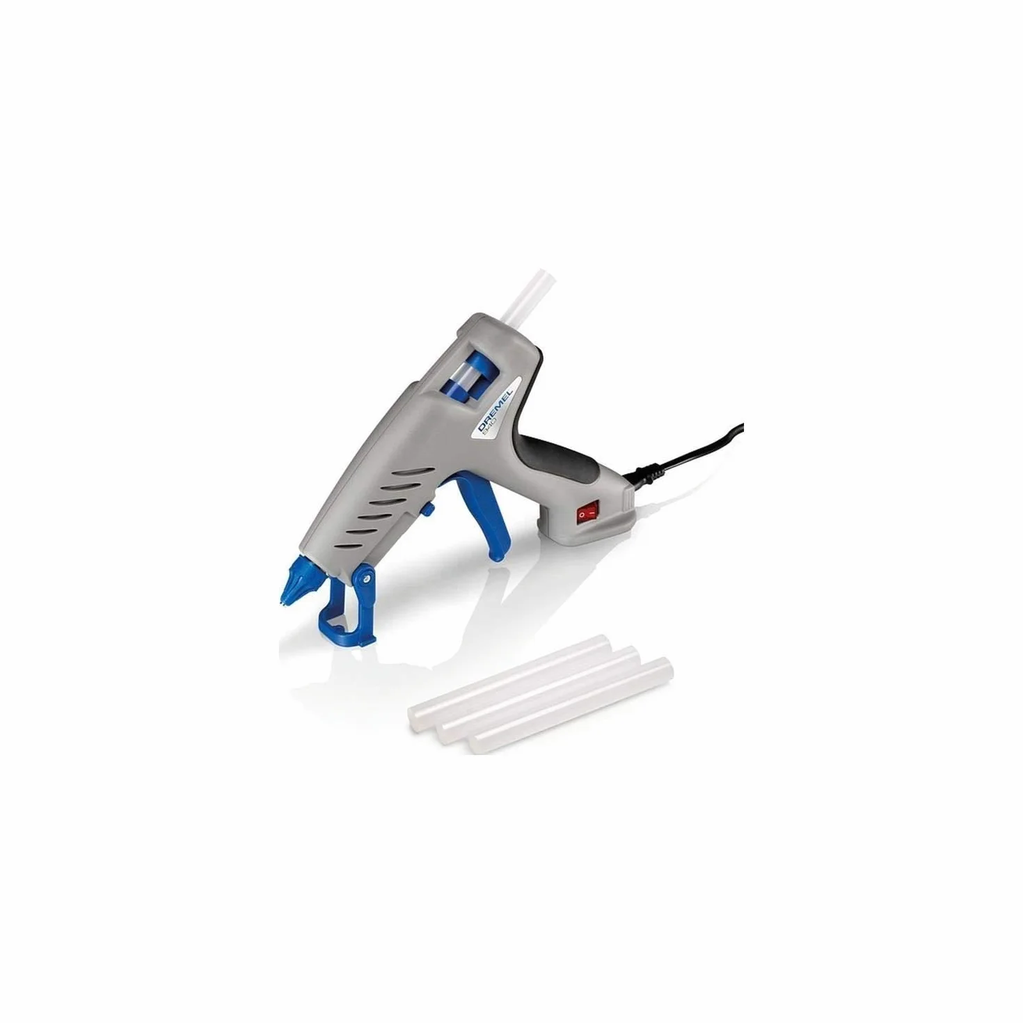 Dremel 940 195°C pistolet klejowy – pistolet na klej wysokotemperaturowy z precyzyjną końcówką zapobiegającą kapaniu, odłączanym przewodem i 3 wielozadaniowymi sztyftami kleju (11 mm)