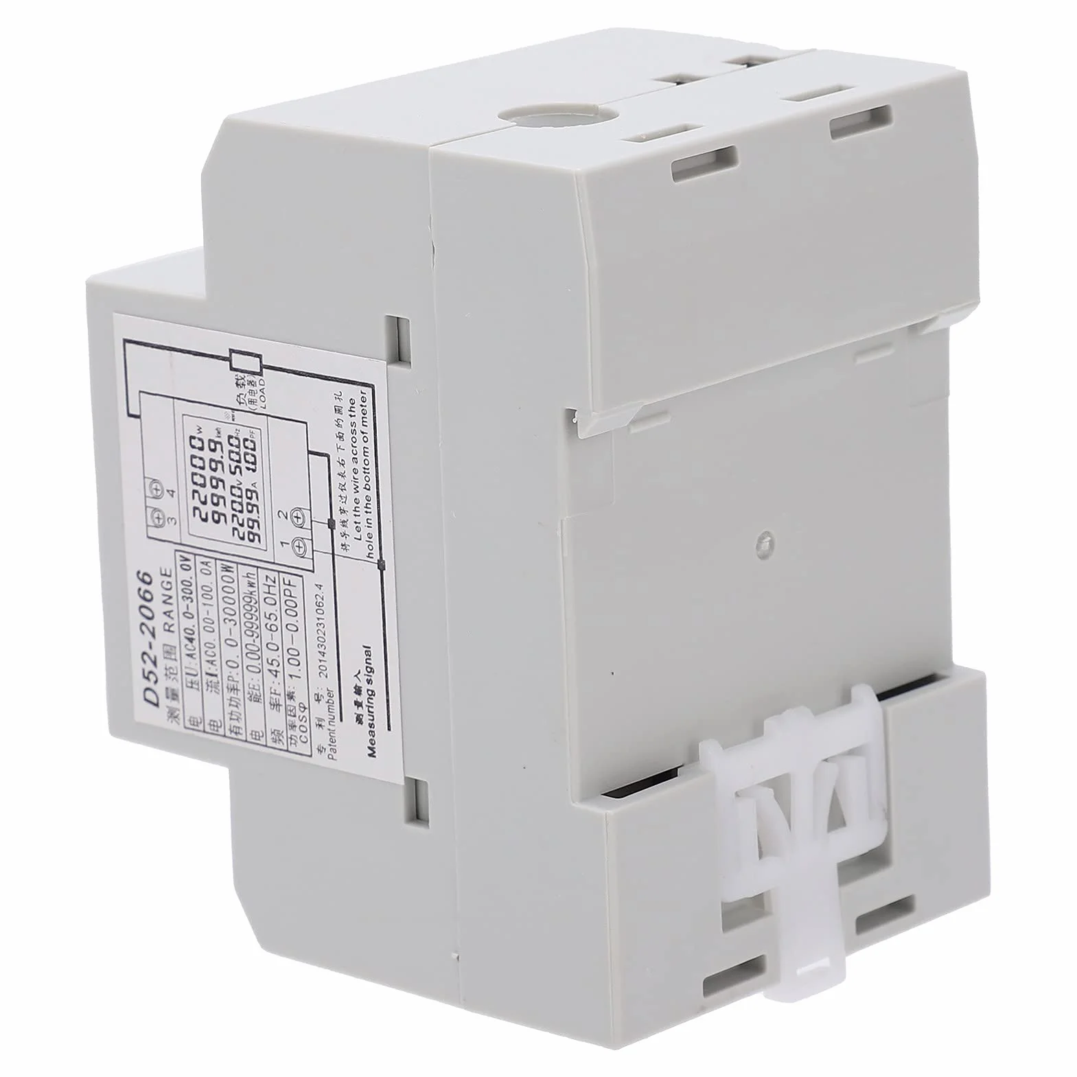 D52-2066 watomierz AC40.0-300.0V/AC0-100.0A Miernik mocy Wyświetlacz LCD Elektryczny miernik gospodarstwa domowego dla przemysłu chemicznego, elektrowni, systemów DOS