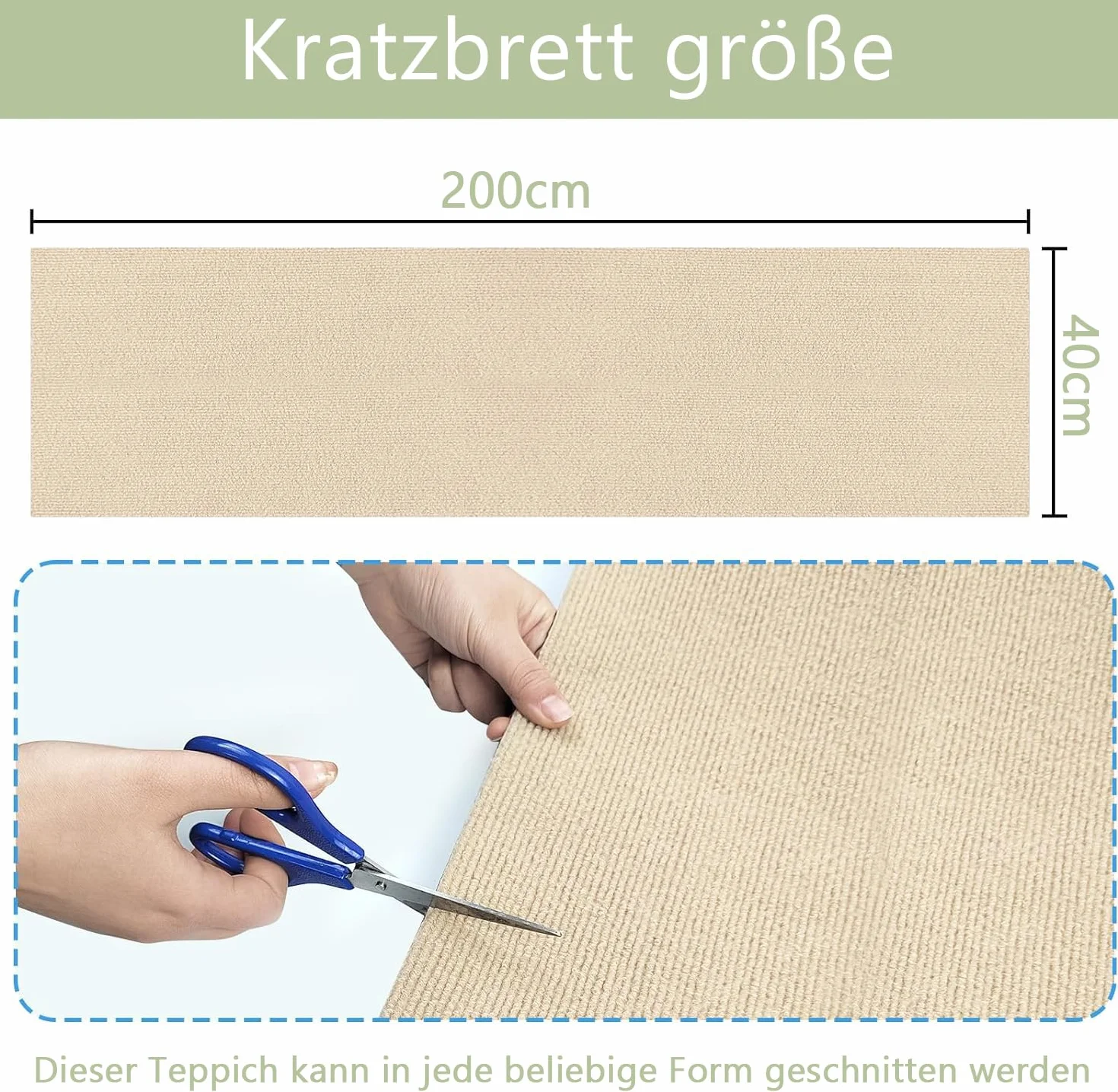 Samoprzylepna mata chroniąca przed zadrapaniami na sofę i ścianę, 40 x 200 cm, ochrona przed zadrapaniami na sofę, kot – przycinana ochrona przed zadrapaniami dla kotów, tapczan, "zrób to sam"