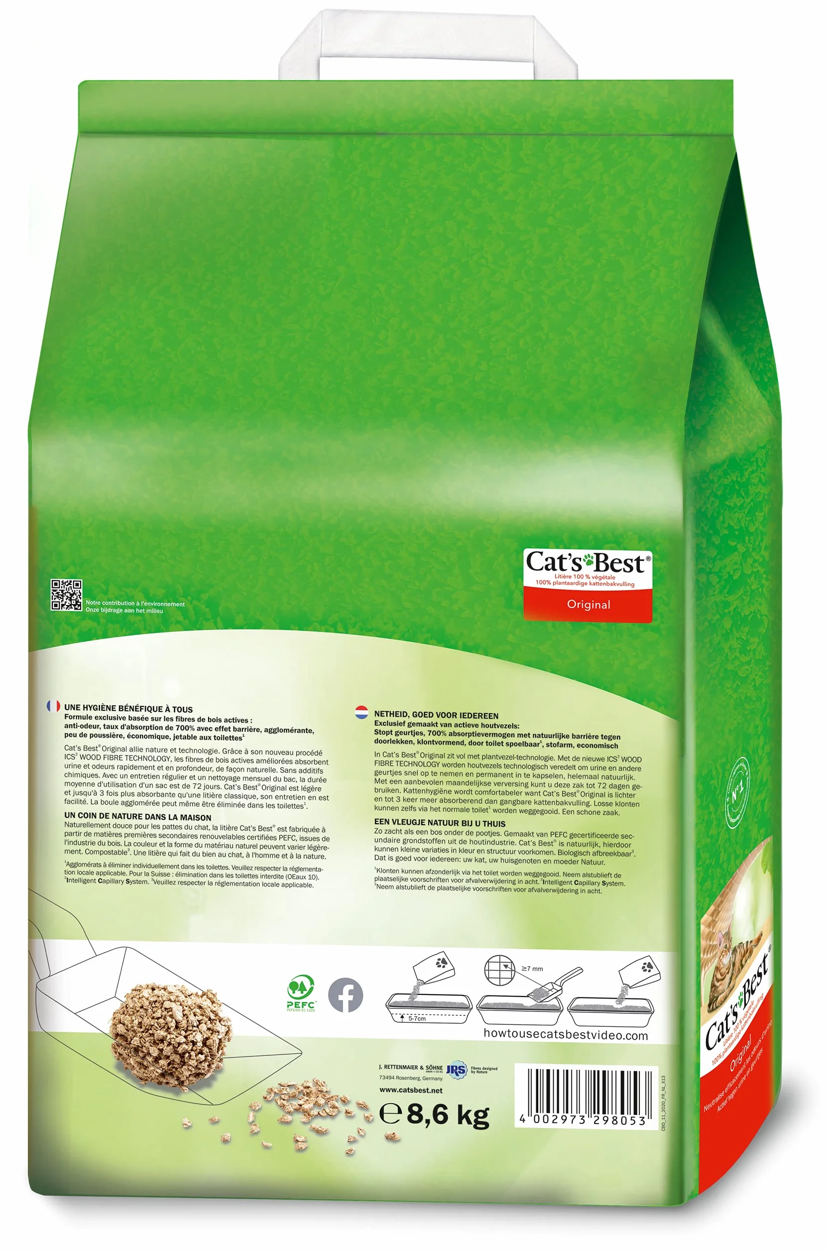 Cat's Best Oryginalny 8,6 kg / 20 l
