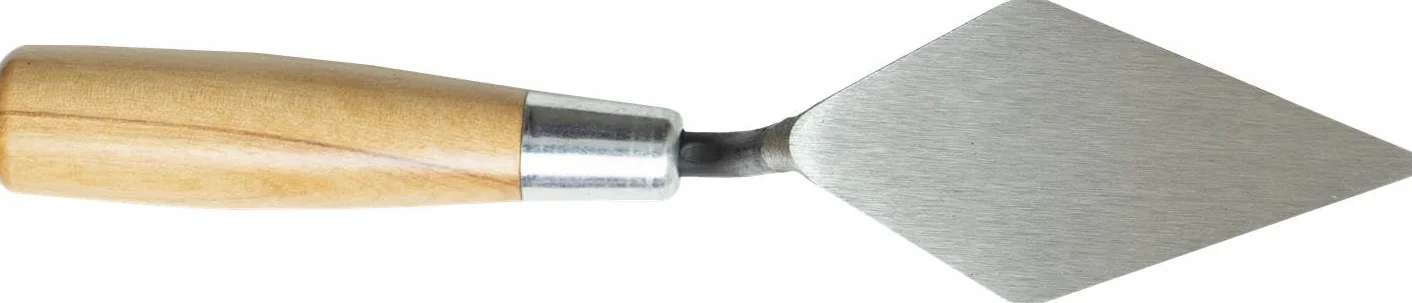 MARSHALLTOWN Kielnia punktowa archeologiczna 10 x 5 cm ostrze ze wzorem londyńskim stal wysokowęglowa drewniany uchwyt USA