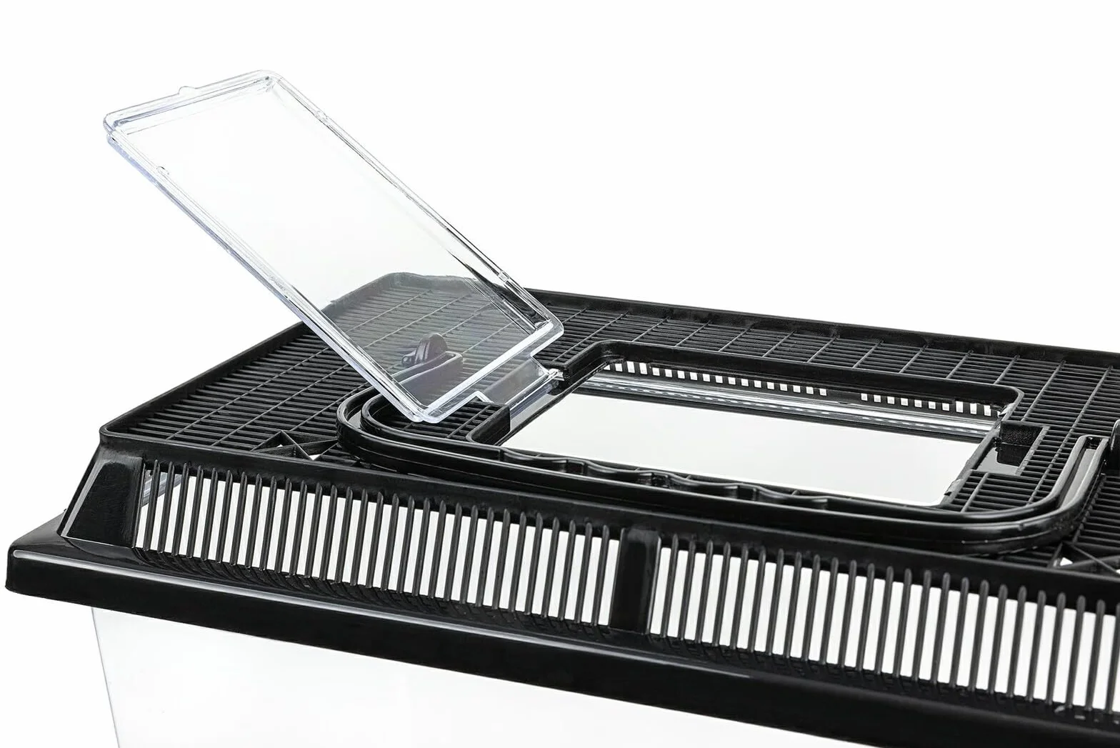 Happet Pojemnik hodowlany Terra Box Light 27×17×16 cm – przezroczysty z wentylacją i uchwytem | Transporter i faunarium dla gadów, płazów, owadów, pajęczaków, gryzoni