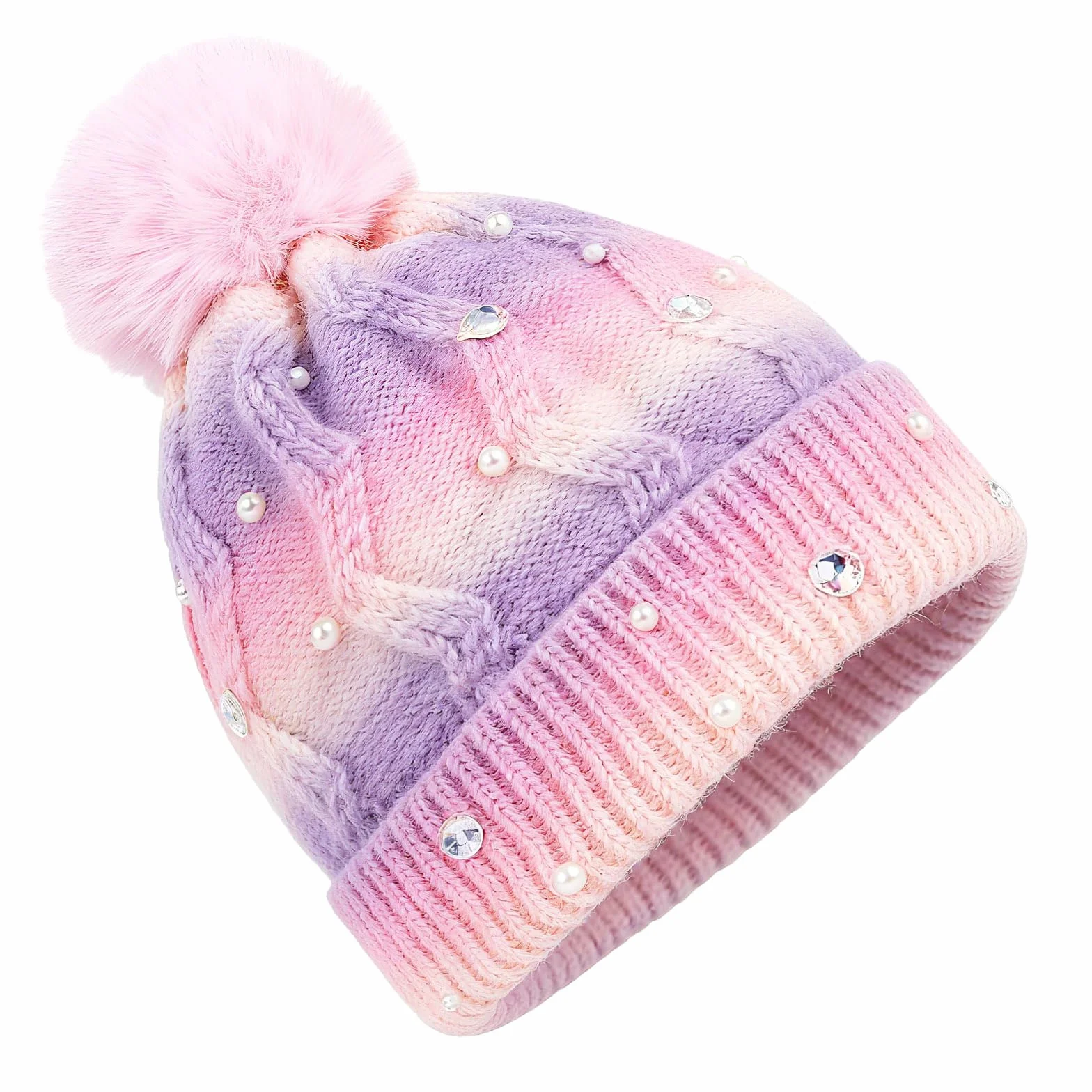 PinkSheep Girls Pink Winter Hat, Rosa, 50-60