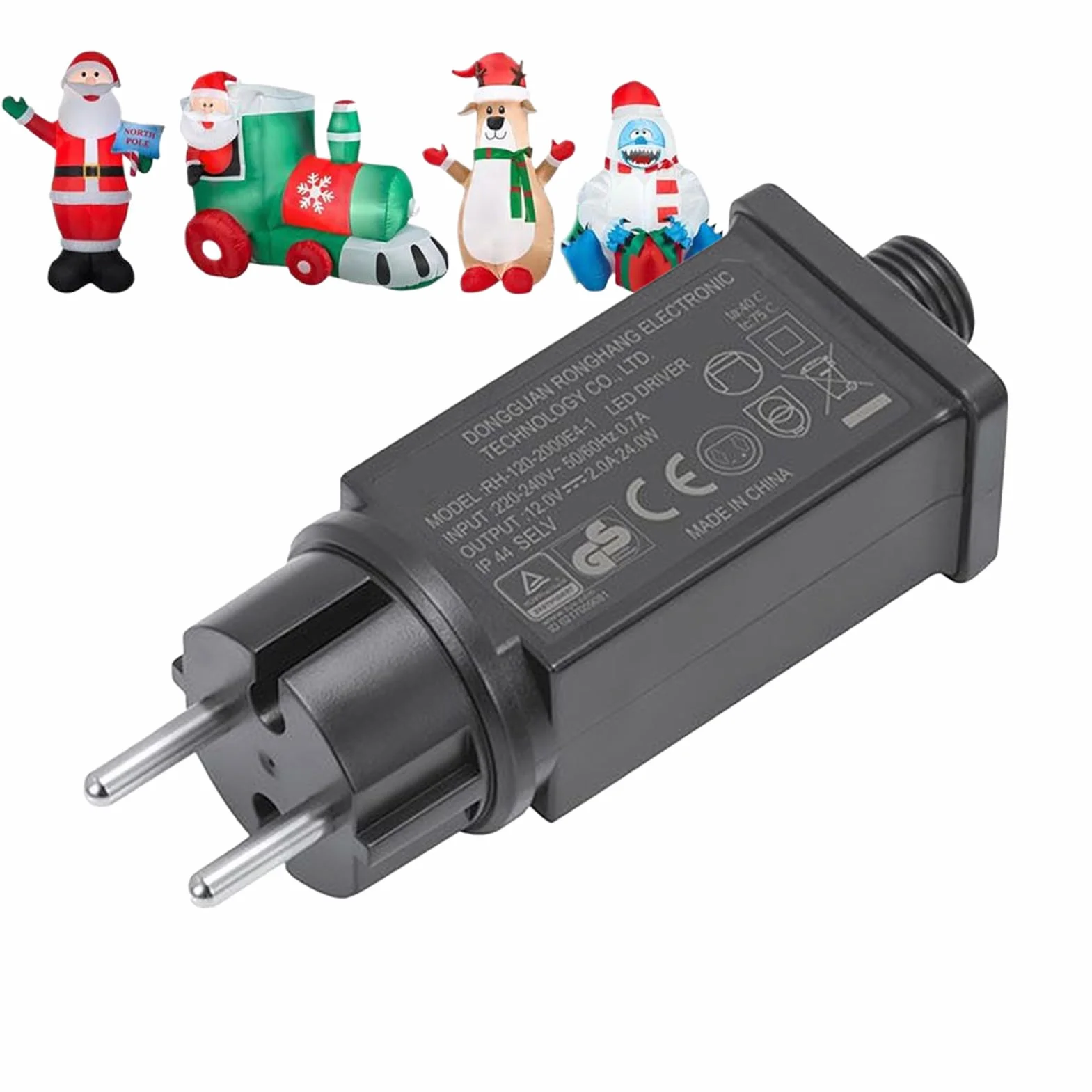 Transformator ?wiat?a LED,Zasilacz 12V Wtyczka UE Do Lampek LED,Wodoodporna Transformator Niskonapi?ciowa IP44 | na Halloween i Bo?e Narodzenie