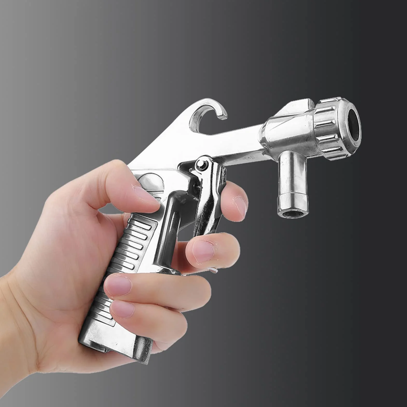 Piaskarka Pneumatyczny pistolet do piaskowania Zestaw do piaskowania Piaskarka Dysza syfonu powietrznego Piaskowanie ścierne z 4 dyszami ceramicznymi, użyj ciśnienia powietrza 60-120 psi