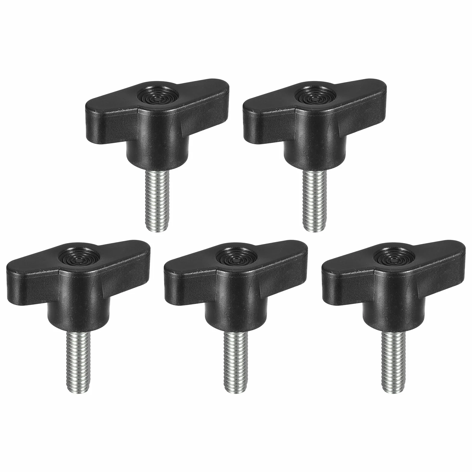 QUARKZMAN 5 sztuk Uchwyt z nakrętką zaciskową, M6 x 20 mm Uchwyt śruby ze stali węglowej w kształcie litery T do szybkiej wymiany Ręczny uchwyt zaciskowy