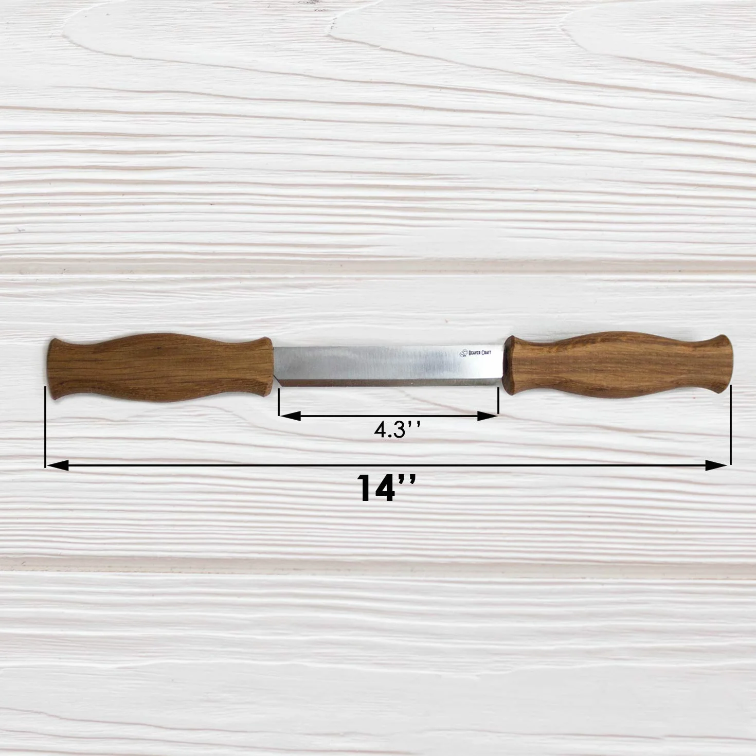 BeaverCraft Nóż do strzyżenia DK1s - 11 cm prosty narzędzia do rzeźbienia w drewnie, narzędzie ręczne do obróbki drewna, nóż do strzyżenia w drewnie ze skórzaną pochwą