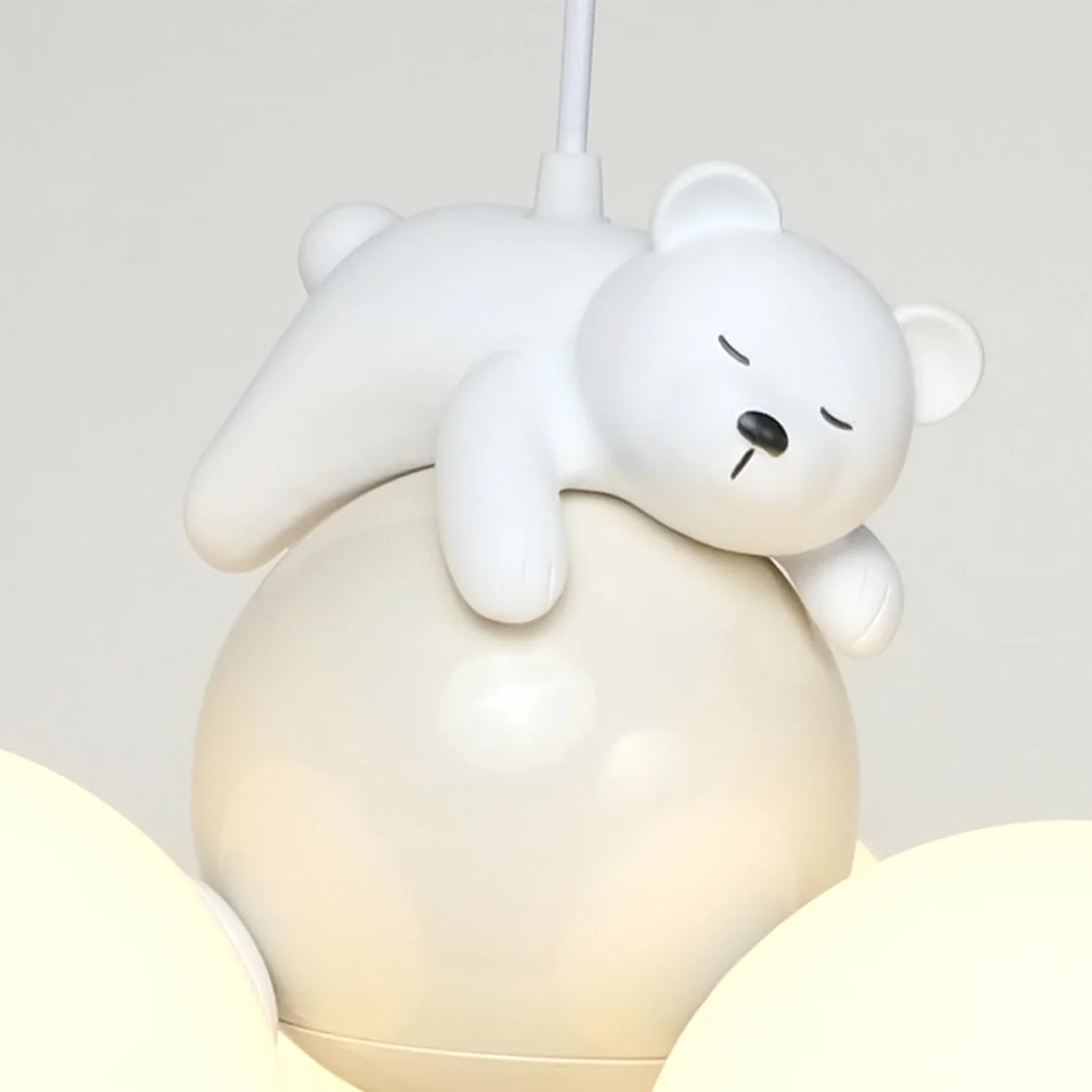 Lampa wisząca LED śpiący niedźwiedź kreskówka balon lampa sufitowa żyrandol lampa wisząca lampa sufitowa księżyc żyrandol sufitowa oprawa oświetleniowa do sypialni, pokoju dziecięcego