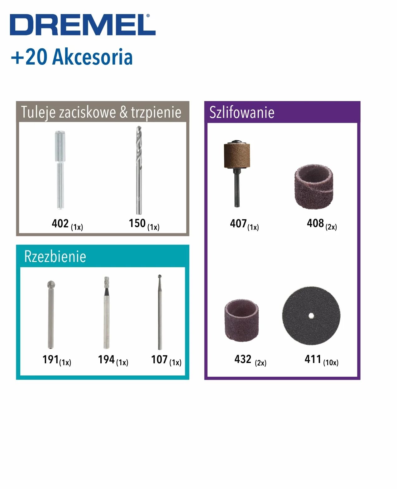Dremel Zestaw do drewna (681)