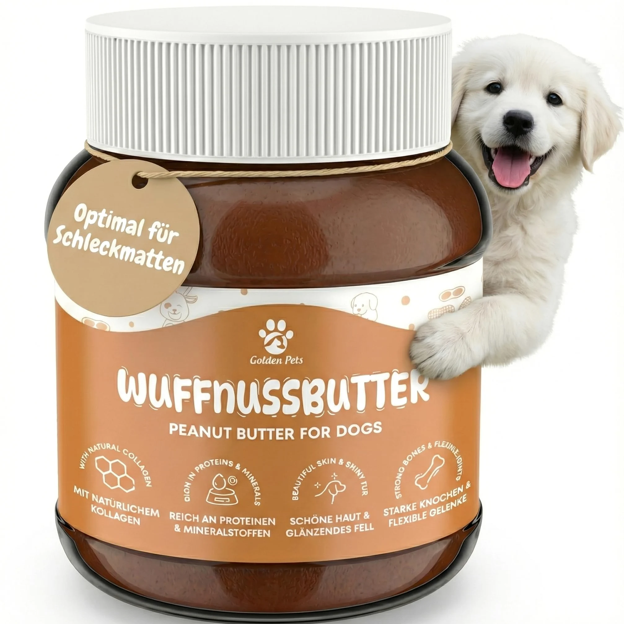 Golden Pets Masło orzechowe dla psów 330 g 100% naturalne