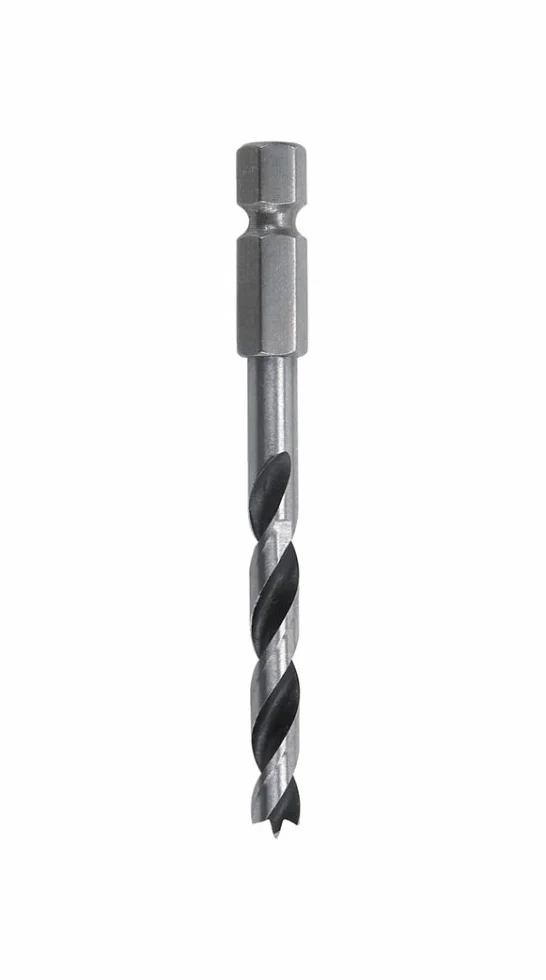 wolfcraft Wiertło spiralne do drewna, trzpień sześciokątny, Ø 4 mm I 7262000 I Do wiercenia w drewnie iglastym