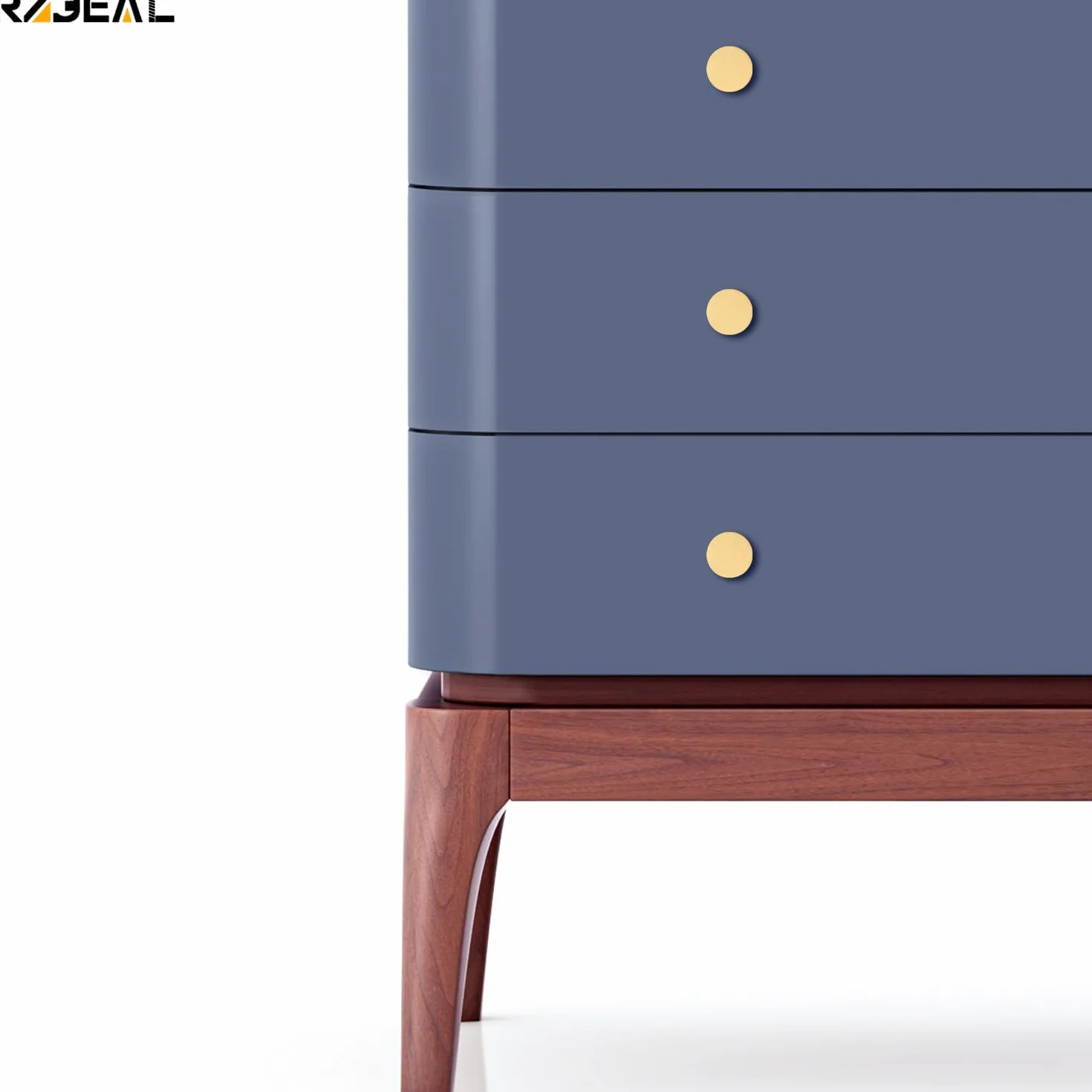 RZDEAL Zestaw 2 solidnych mosiężnych gałek do szafek, szuflad i komód w kolorze złotym, nowoczesne uchwyty o wymiarach 2,5 × 2,5 cm, wykończenie szczotkowany mosiądz