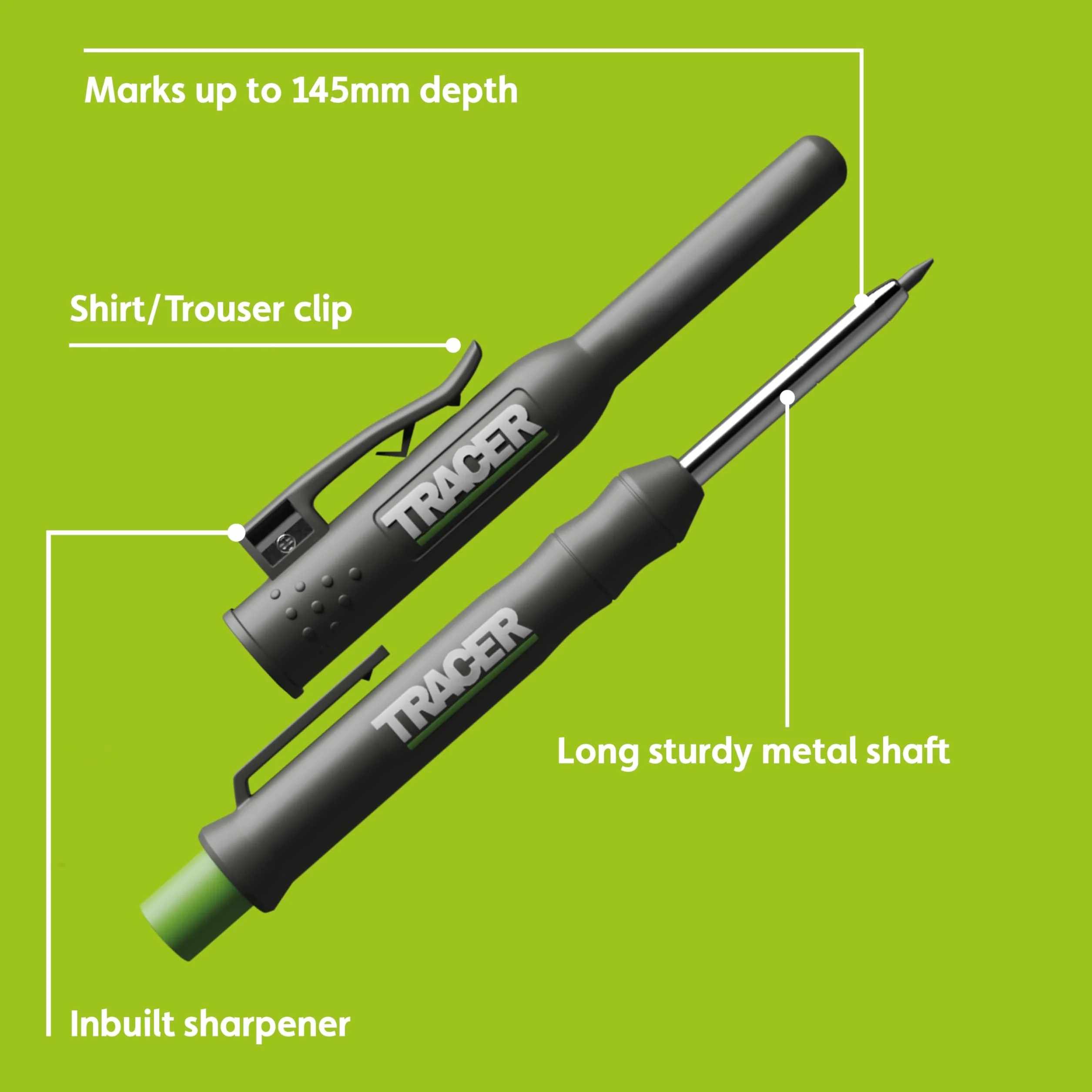 Tracer Amk1 Marker Ołówkowy Czarny 3 sztuki