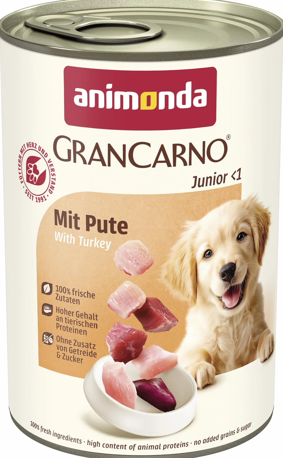 Animonda Grancarno Karma dla psów junior z indykiem, 6 x 400 g