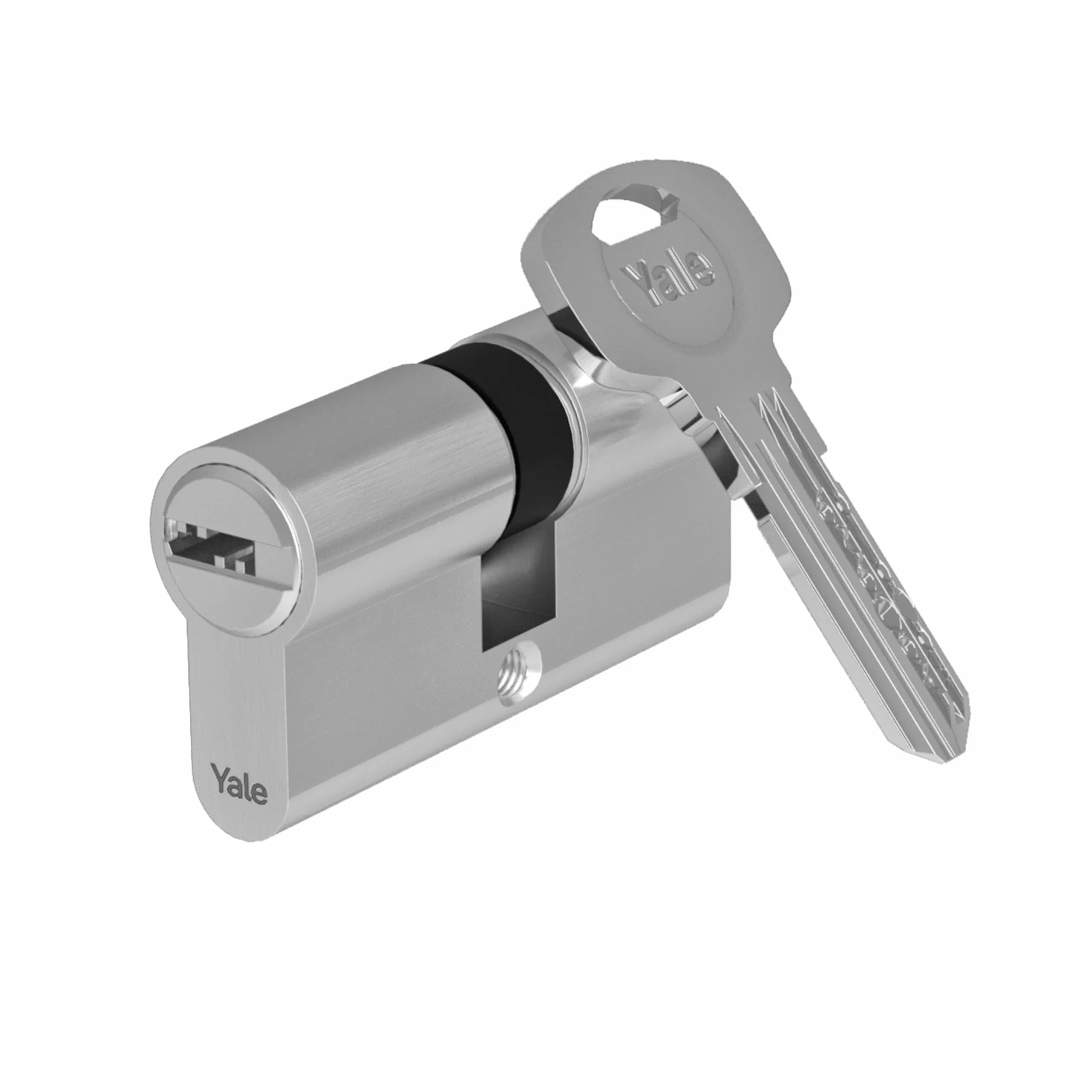 Yale Wkładka europrofilowa 1000 Seria 31/40 mm Nikiel satynowy Wkładka dwustronna z funkcją awaryjną, w zestawie 5 klucze zapewnia maksymalne bezpieczeństwo, doskonała do drzwi wejściowych i mieszkań