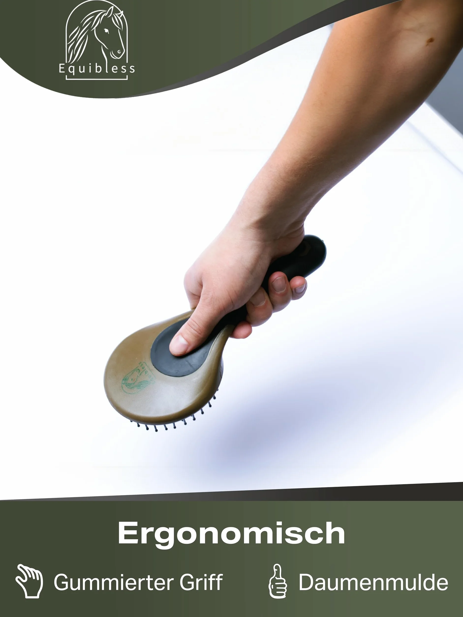 EQUIBLESS – szczotka do grzywy i ogona premium dla Twojego konia, grzebień do grzywy i ogona, szczotka do grzywy do czesania końskiego włosia