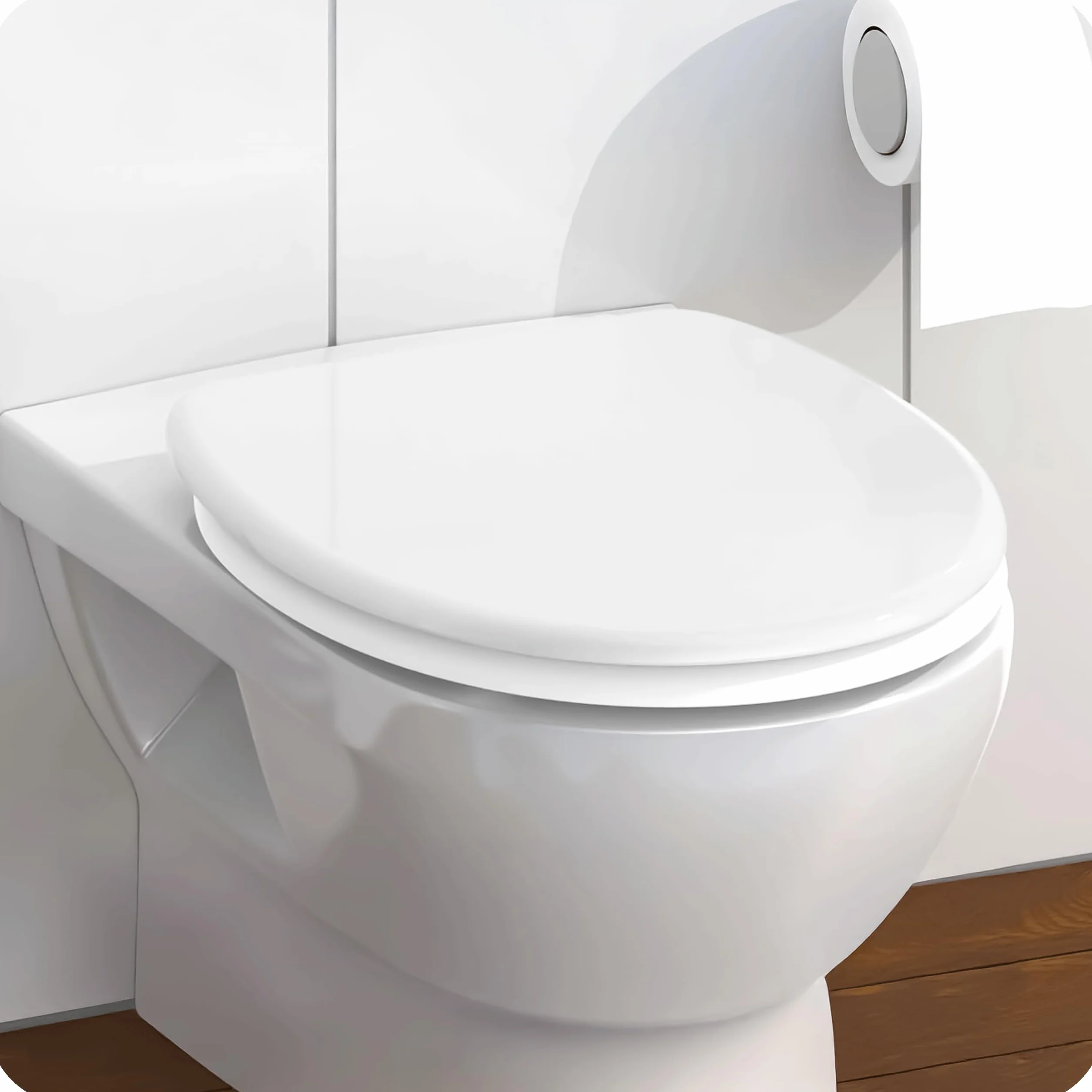KRUMAD Deska sedesowa z wolnym opadaniem - uniwersalna klapa WC z systemem Soft-Close, regulowanym rozstawem 13–20 cm i szybkim montażem - solidna klapa PP z zestawem montażowym