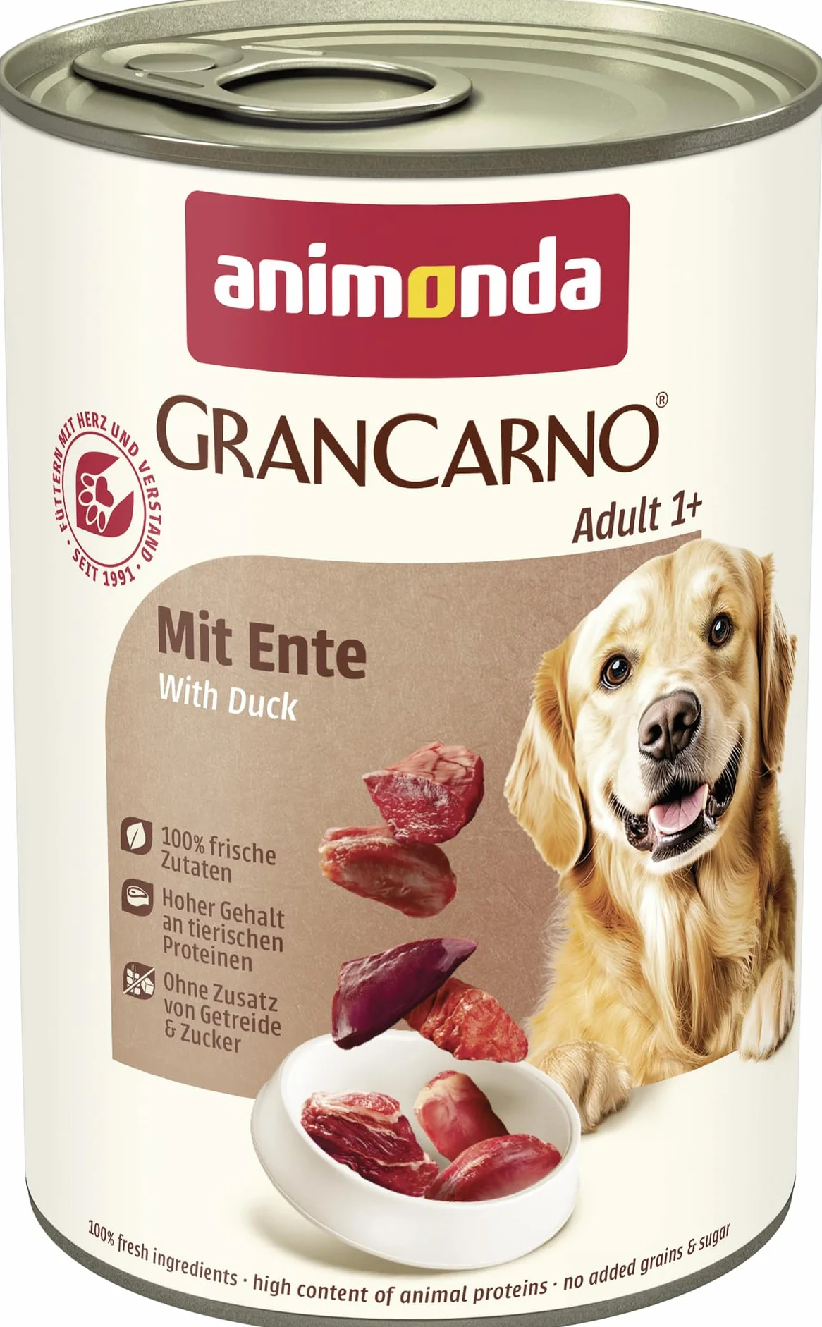 ANIMONDA PETFOOD Grancarno Kaczka Mokra karma dla psów, 6 x 400 g
