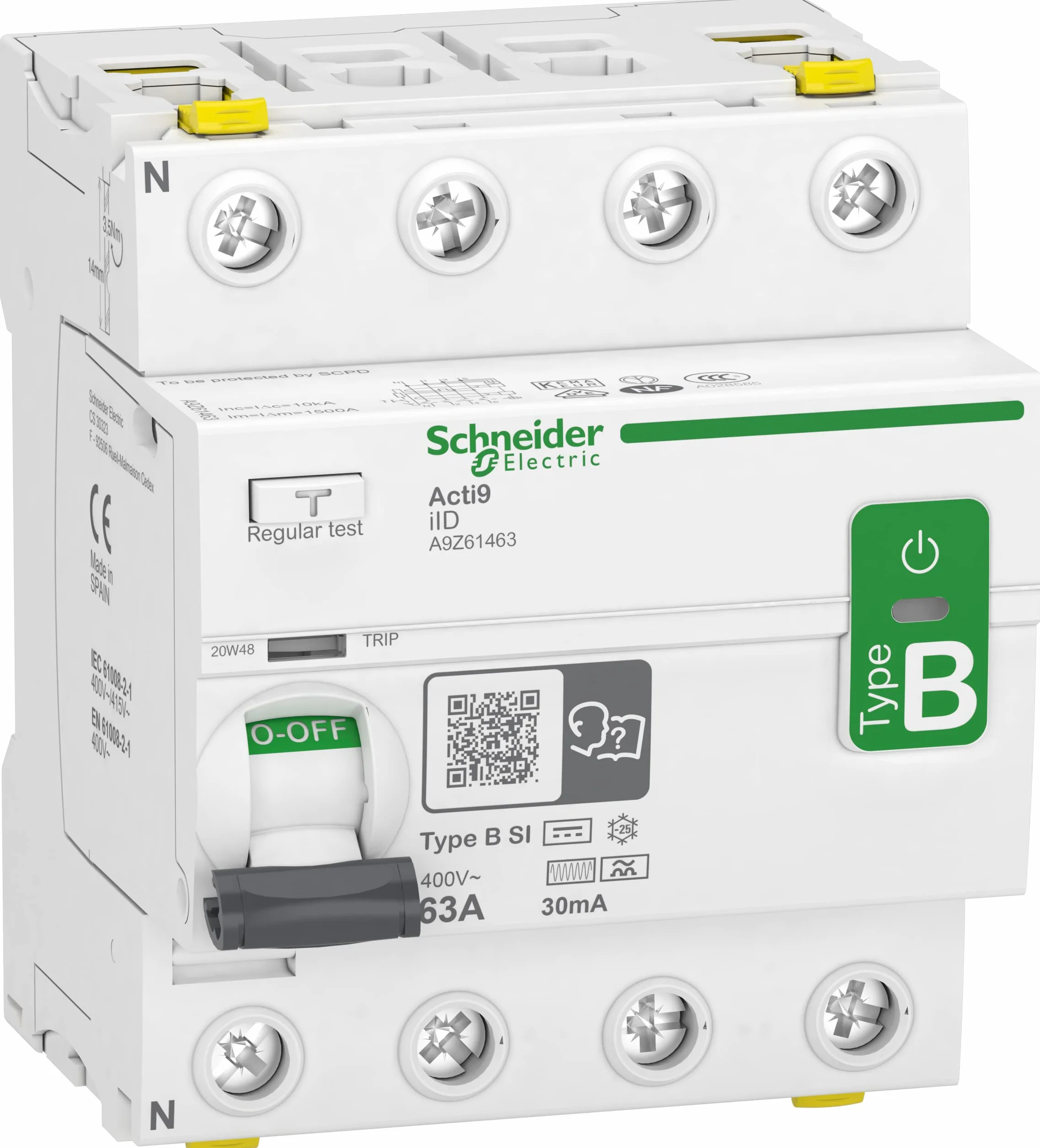 Power Acti9-Iid 4P 63A 30mA B SI