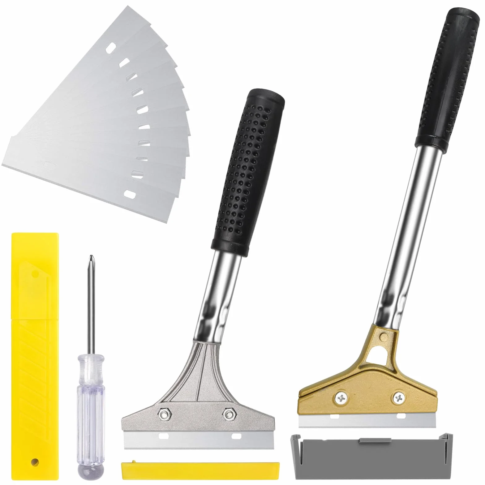2 sztuki zestaw do usuwania tapet (30 cm/23 cm) z 10 ostrzami, do usuwania tapet, plam, farby itd.