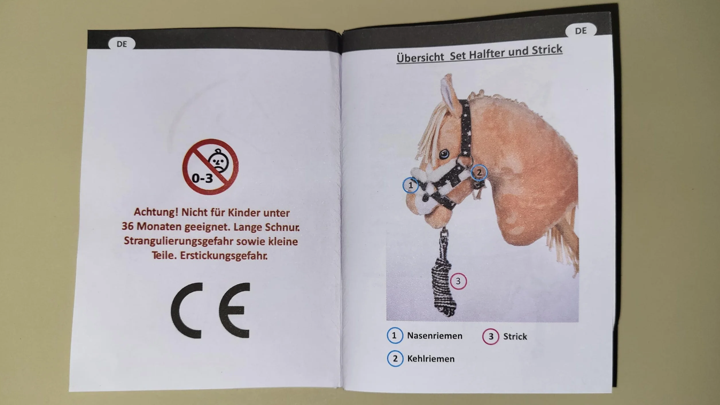 HKM Dziecięcy hobby Horsing Print uzda i dzianina, kwiat, rozmiar uniwersalny