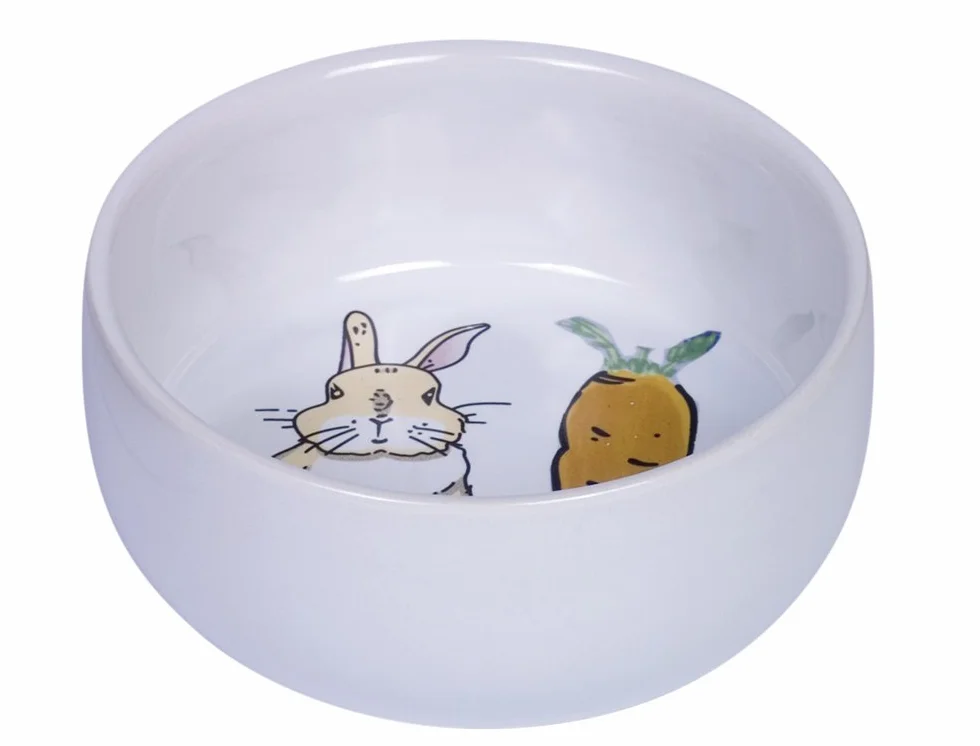 Nobby Ceramiczna miska dla gryzoni Carrot Plus biała Ø 11 cm 300 ml