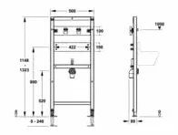 MEPA nextVIT element umywalkowy bateria ścienna system biustonosz 120 cm