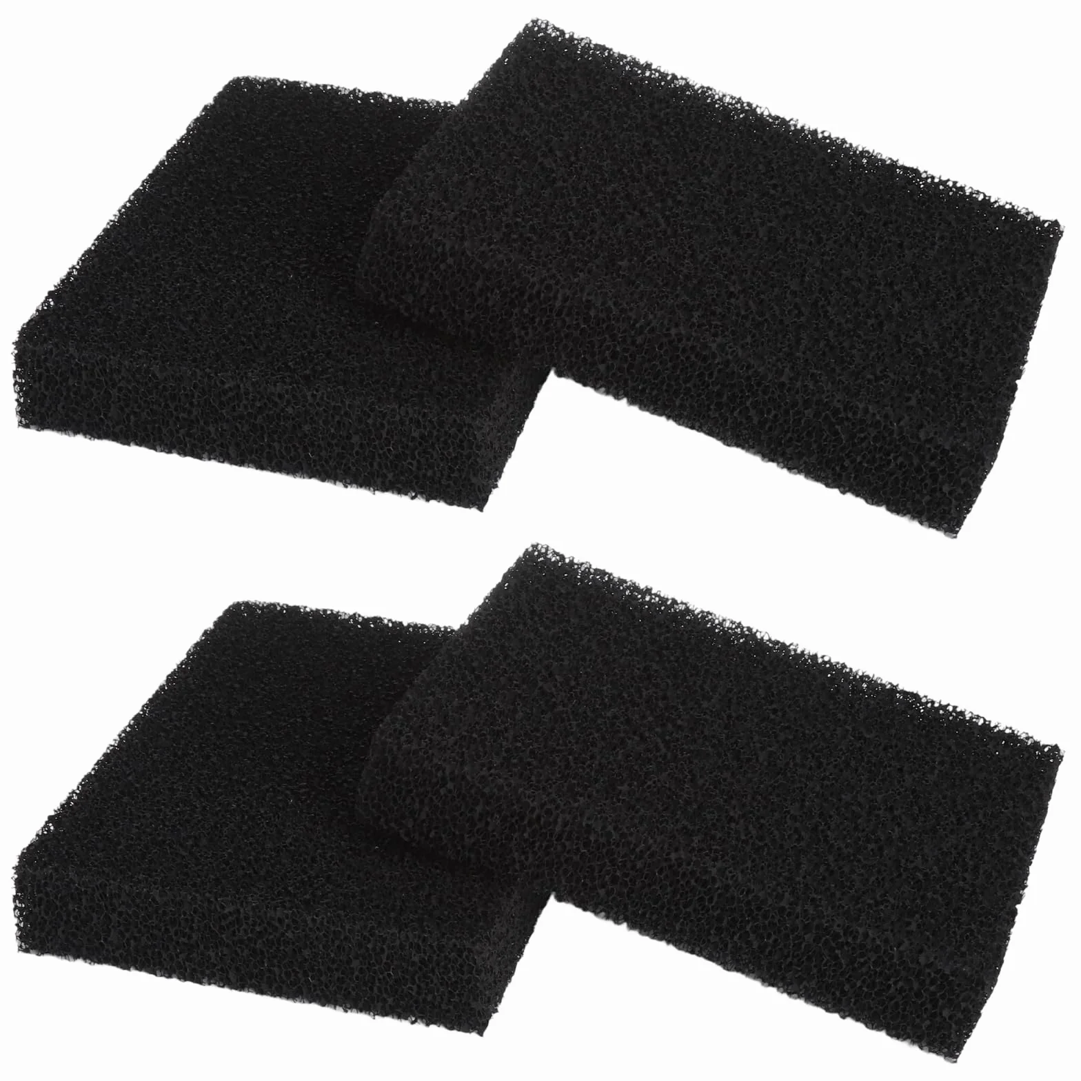 Filtr z węglem aktywnym, 4 sztuki, filtry gąbkowe, 128 × 99 × 22 mm, maty filtrujące o grubych porach, do kontroli zapachu i oczyszczania wody, filtr zamienny do akwariów, stawów i pojemników
