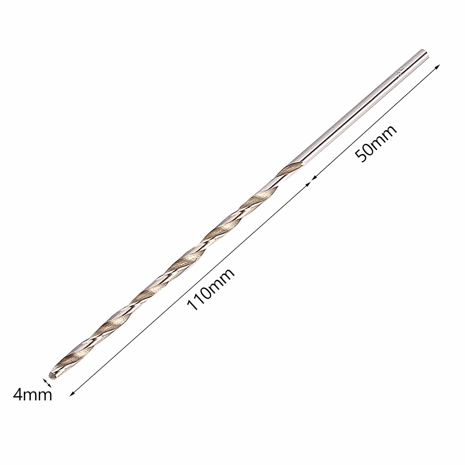 Bardzo długi wiertło spiralne, wiertło walcowe HSS długość 160mm narzędzia do wiercenia w drewnie (4 mm)