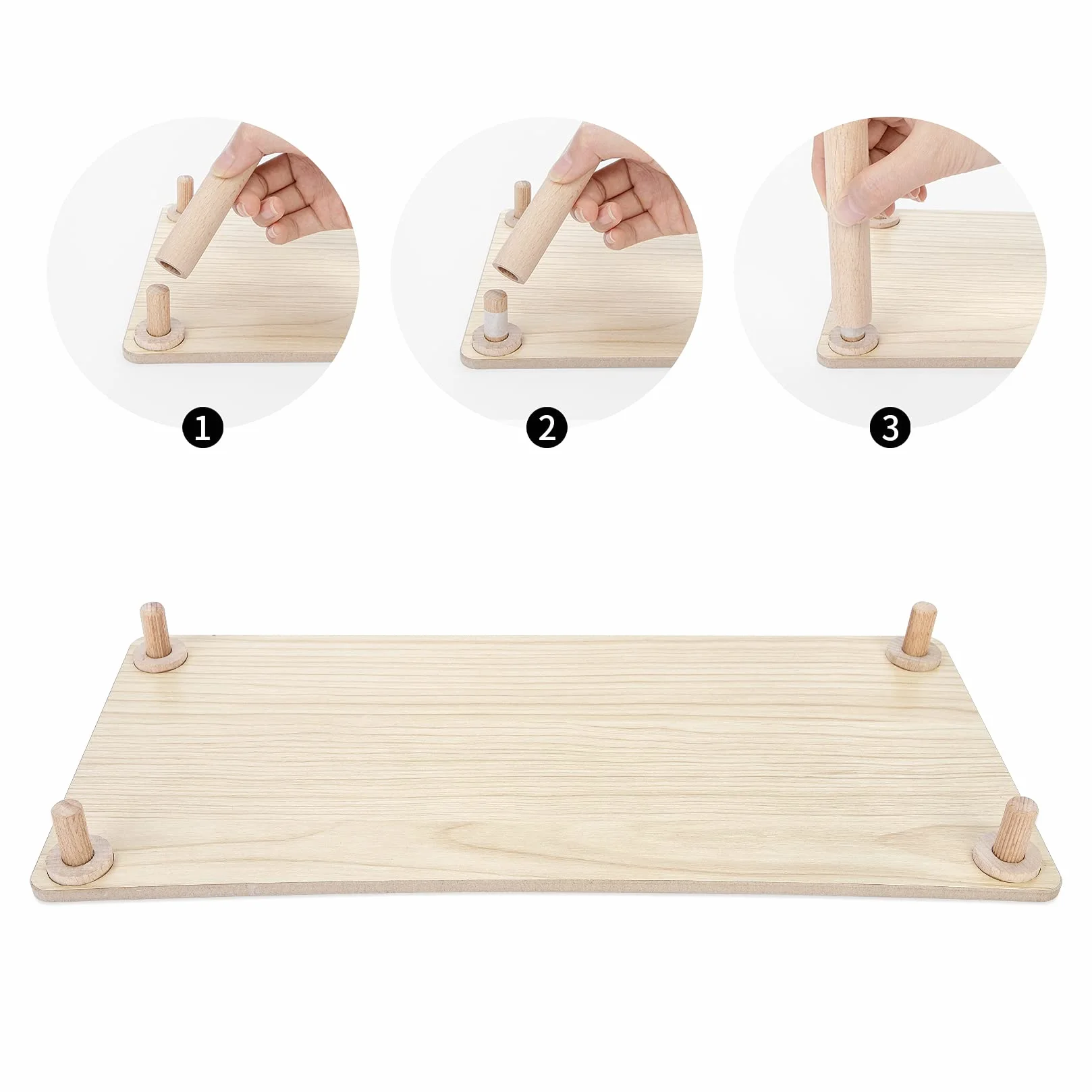 Niteangel Drewniana platforma do zabawy dla małych zwierząt domowych 18 cm
