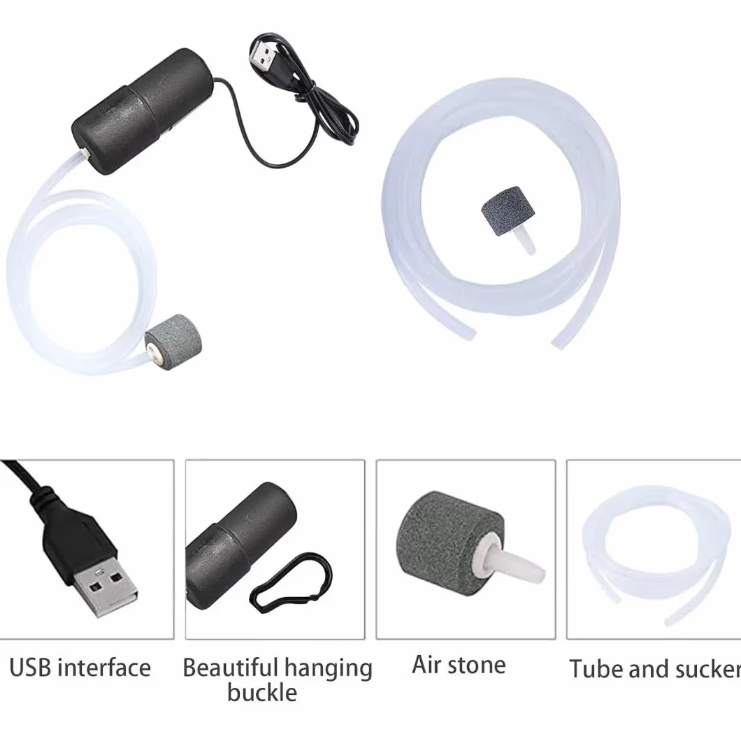 Mini USB Pompa Powietrza do Akwarium z Kamieniem Powietrznym