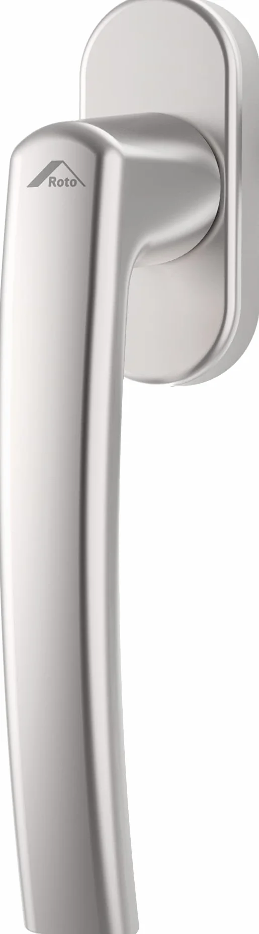 Roto Standardowy uchwyt z logo w kolorze naturalnego srebra, długość trzpienia 43 mm