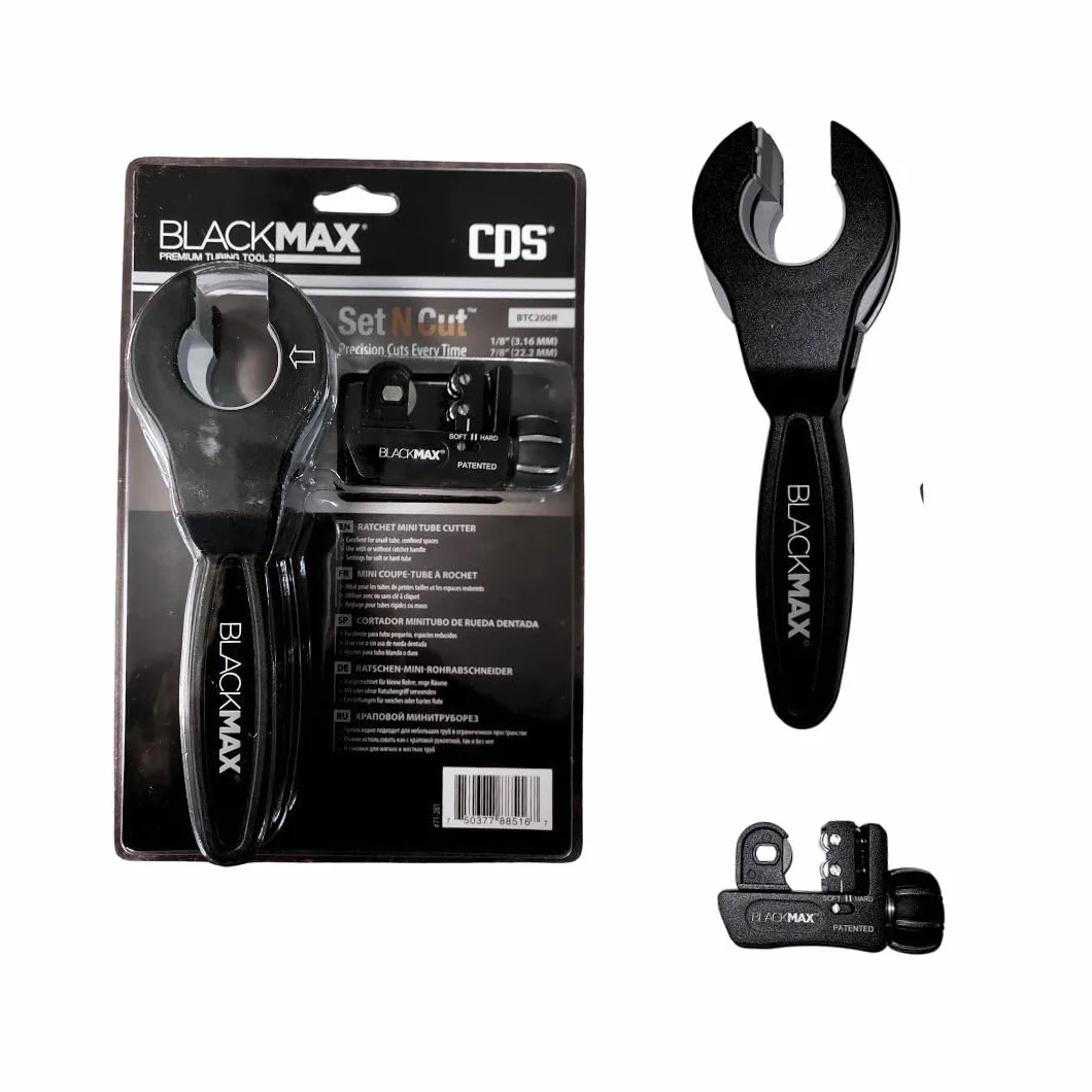 CPS BlackMax BTC200R przecinak do rur z grzechotką, 1/8" do 7/8"
