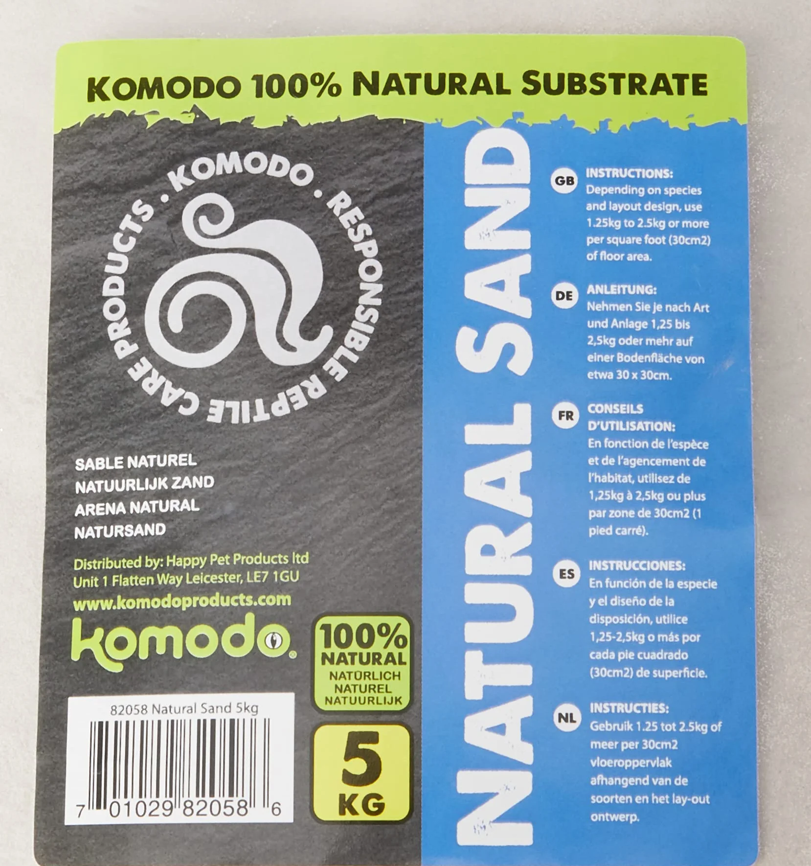 Naturalny piasek dla gadów Komodo