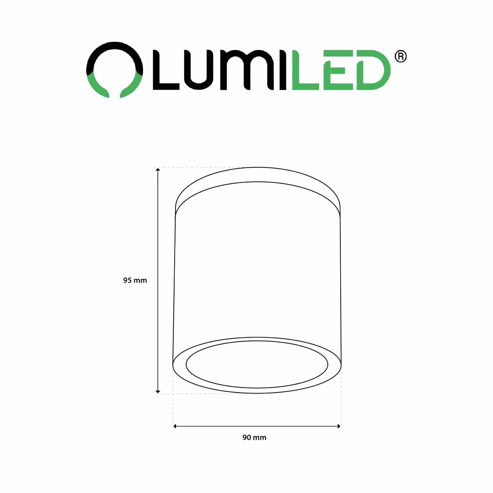 Lumiled Lampa natynkowa Spot natynkowy Nowoczesna 230V GU10 Maks.12W Lampa zewnętrzna Lampa sufitowa Oprawa sufitowa Aluminium Szkło hartowane Czarna IP54 Wodoszczelna Outdoor Zewnętrzna Ogród Lampa