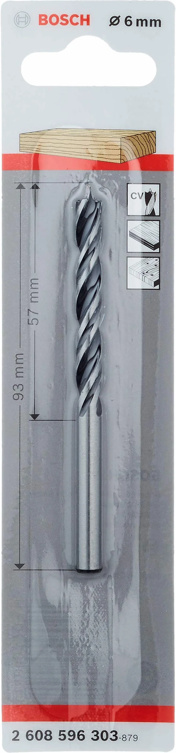 Bosch Professional Spiralne Wiertła do Drewna (dla Drewno, Ø 6 x 57 x 93 mm, Osprzęt do Wiertarek)