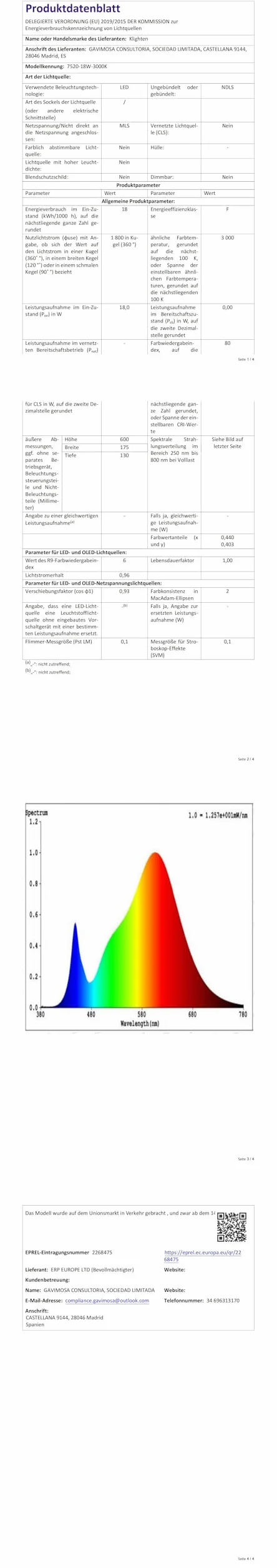 Klighten Lampa LED do lustra łazienkowego, 60 cm, 18 W, 1170 lumenów, wodoodporność IP44, obracana o 180°, nowoczesne oświetlenie lustra łazienkowego, ciepła biel 3000K, chrom