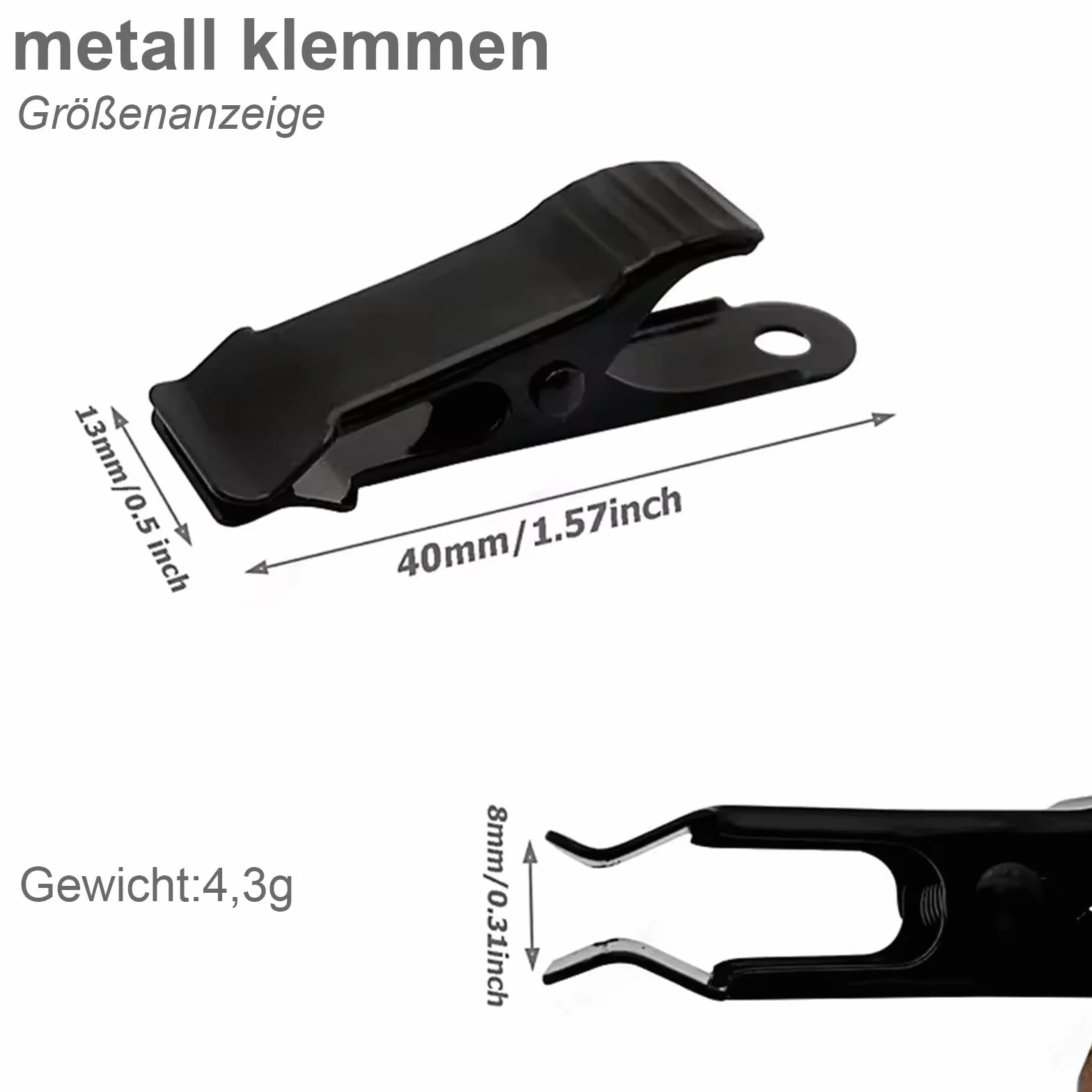 ORTAVA 20 sztuk metalowych zacisków, sprężynowych, do ubrań, zdjęć, zasłon, łazienek