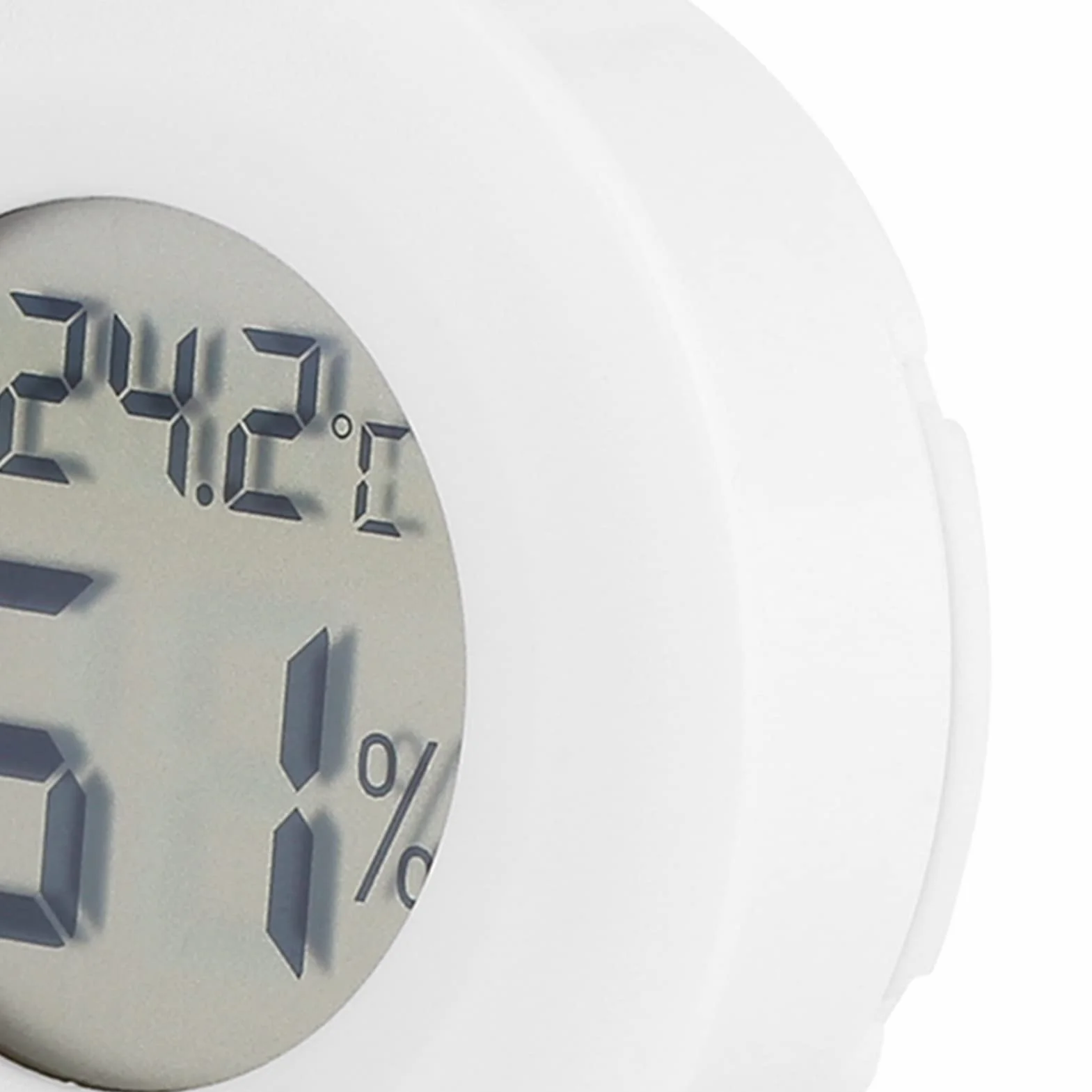 Monitor temperatury i wilgotności gadów LCD okrągły biały plastik termometr cyfrowy higrometr do małego akwarium jaszczurka pająk żółw terrarium zbiornik